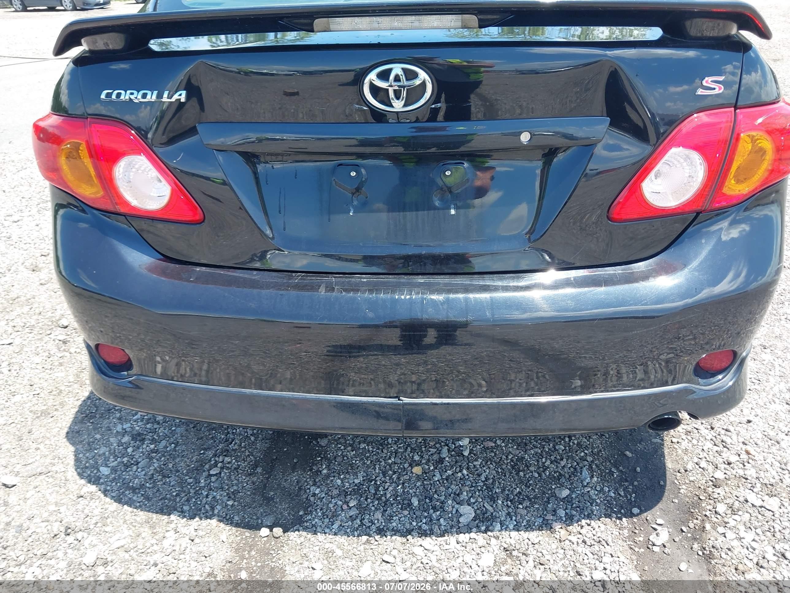 2010 Toyota Corolla S Black vin: 2T1BU4EE0AC479763