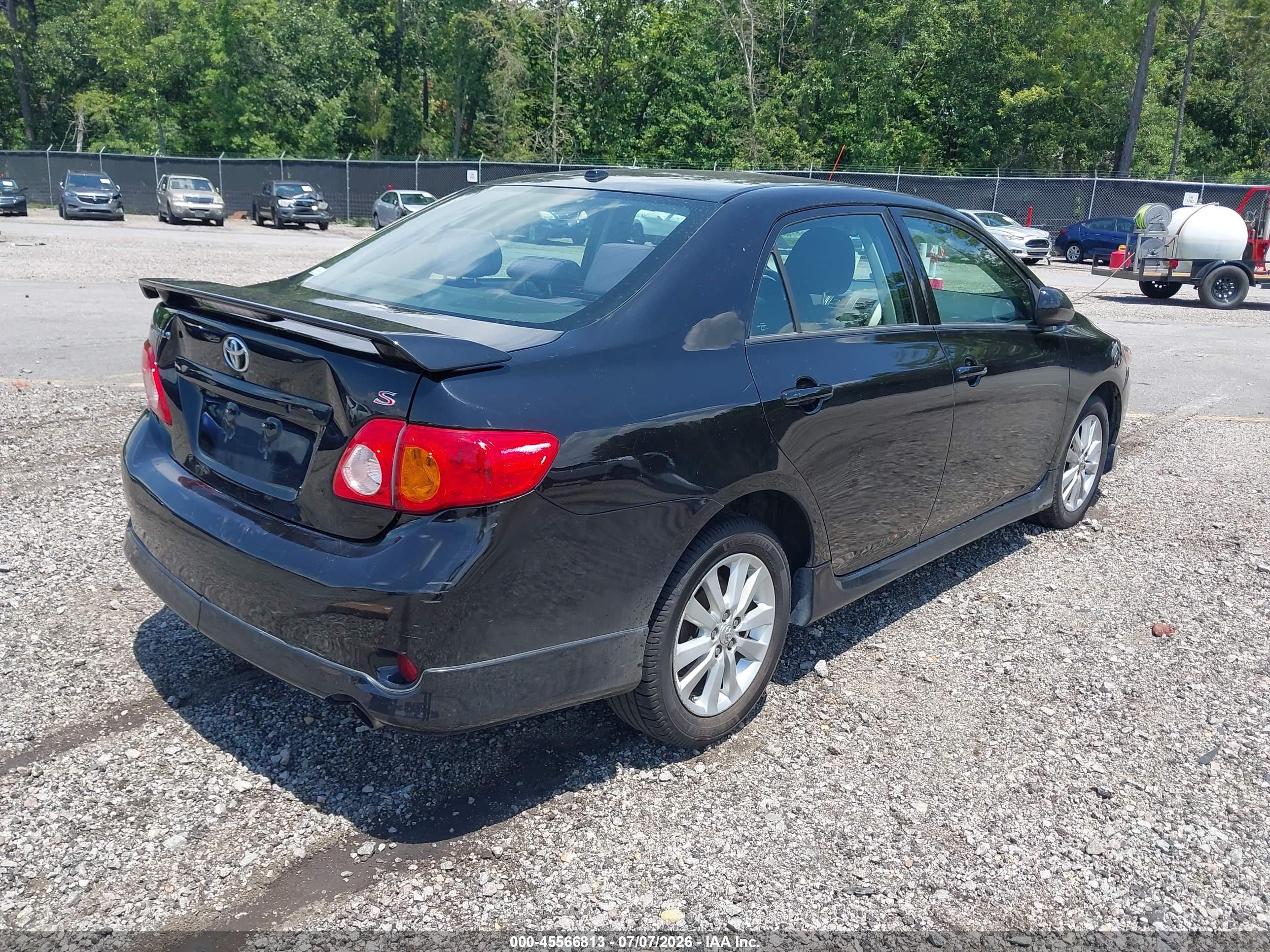 2010 Toyota Corolla S Black vin: 2T1BU4EE0AC479763