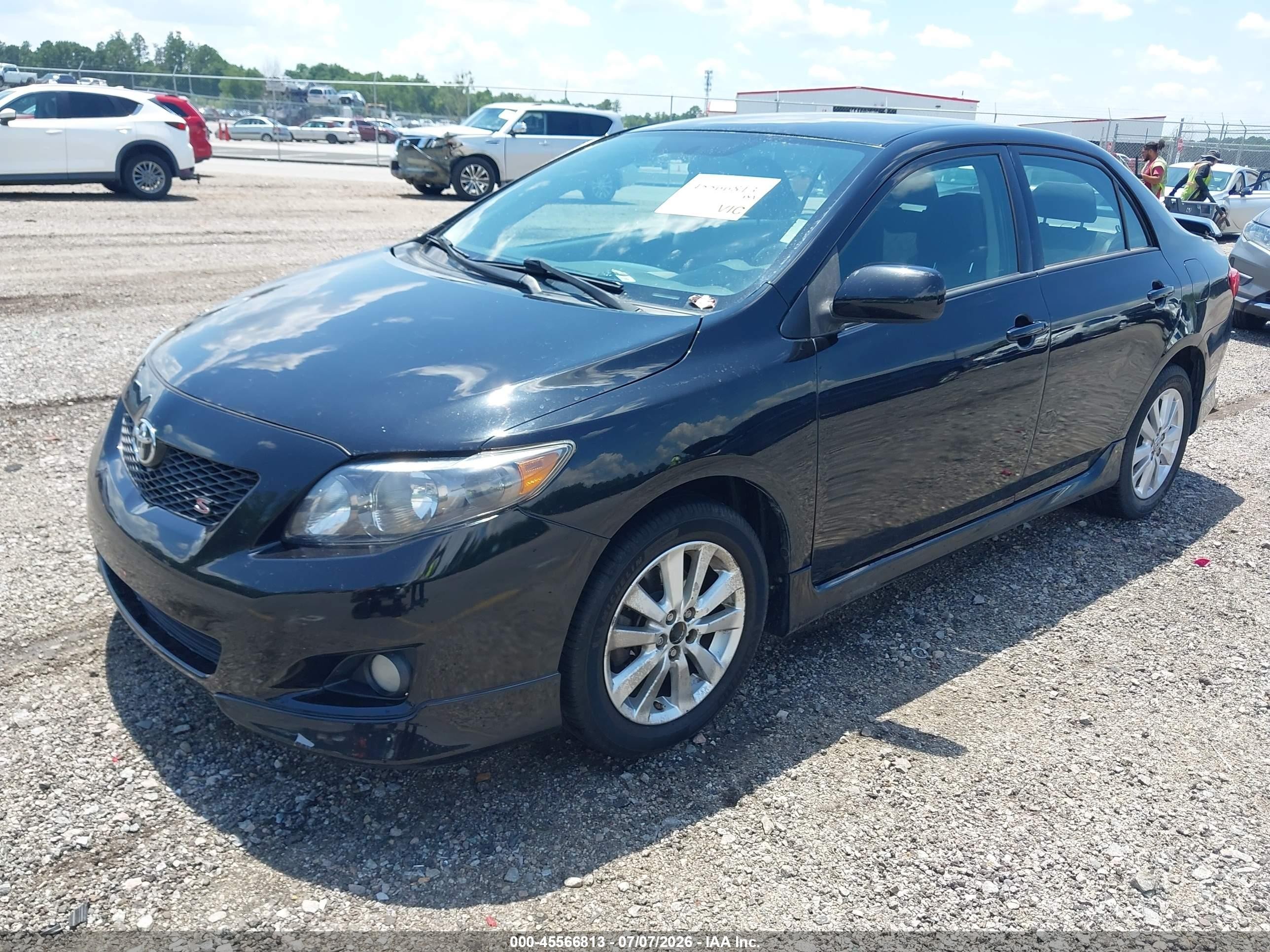 2010 Toyota Corolla S Black vin: 2T1BU4EE0AC479763