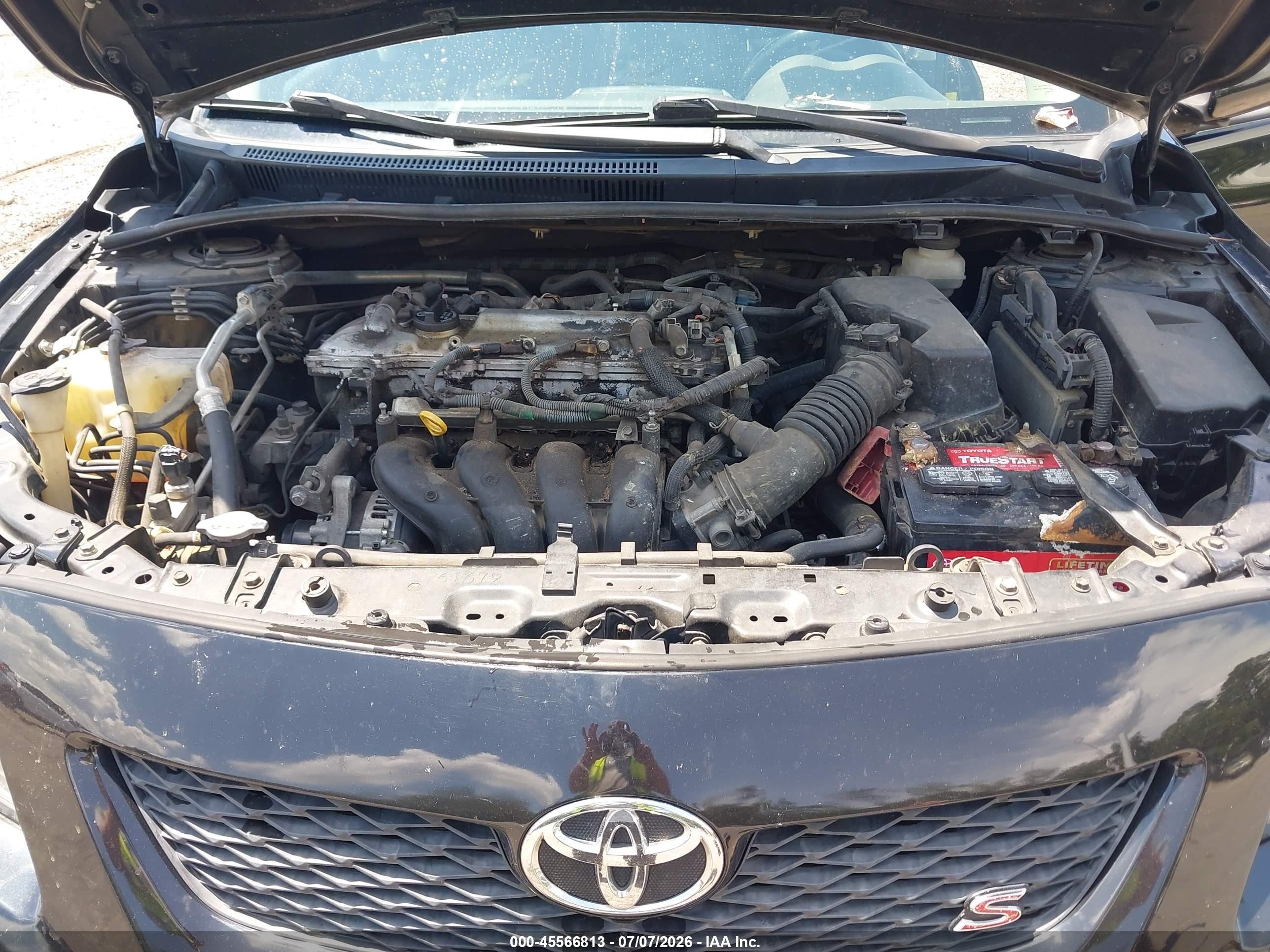 2010 Toyota Corolla S Black vin: 2T1BU4EE0AC479763