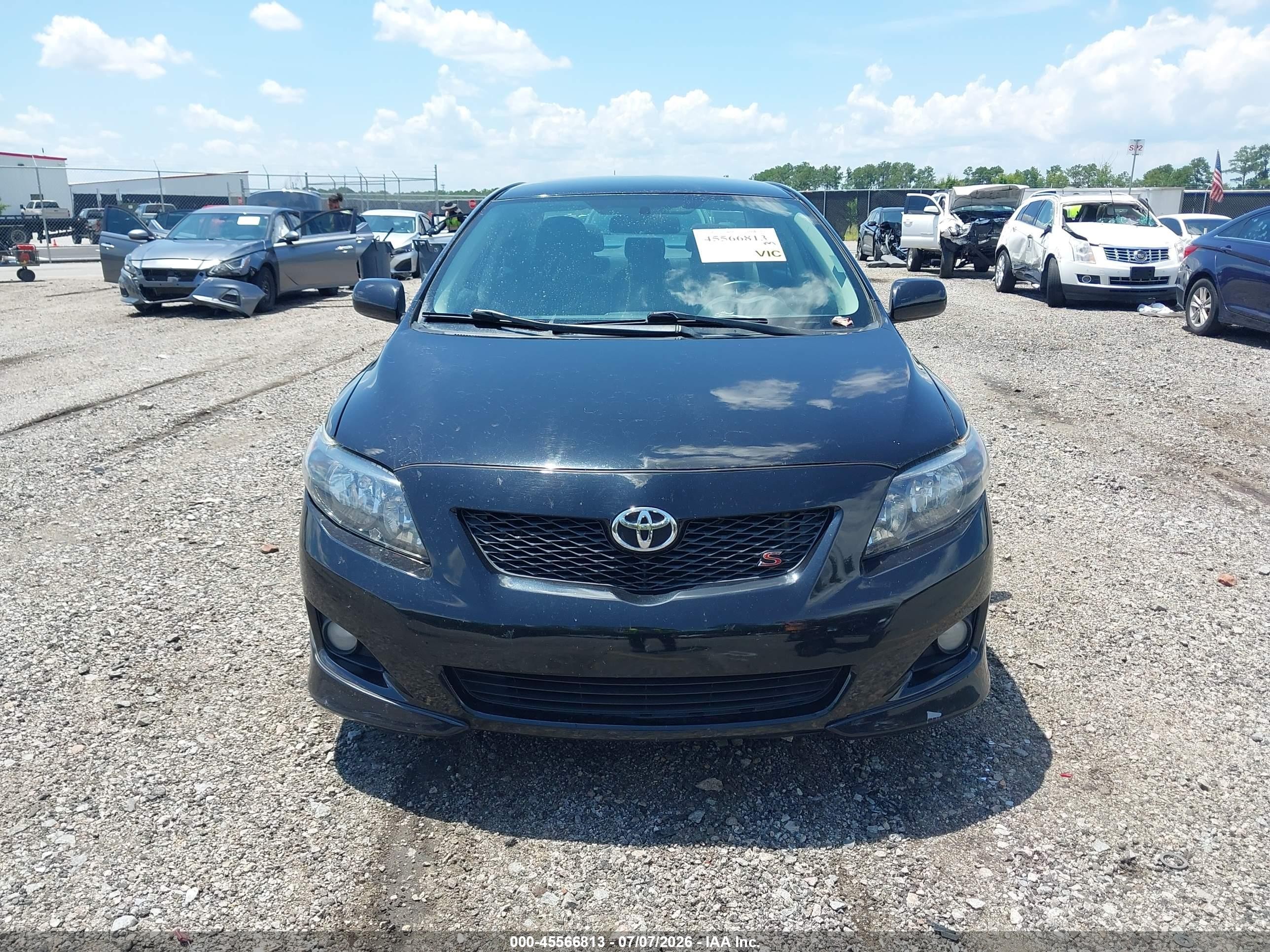 2010 Toyota Corolla S Black vin: 2T1BU4EE0AC479763