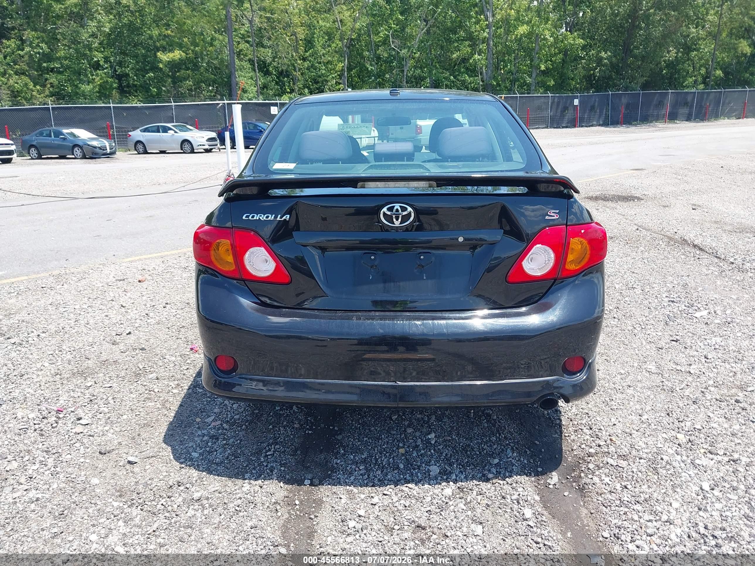 2010 Toyota Corolla S Black vin: 2T1BU4EE0AC479763