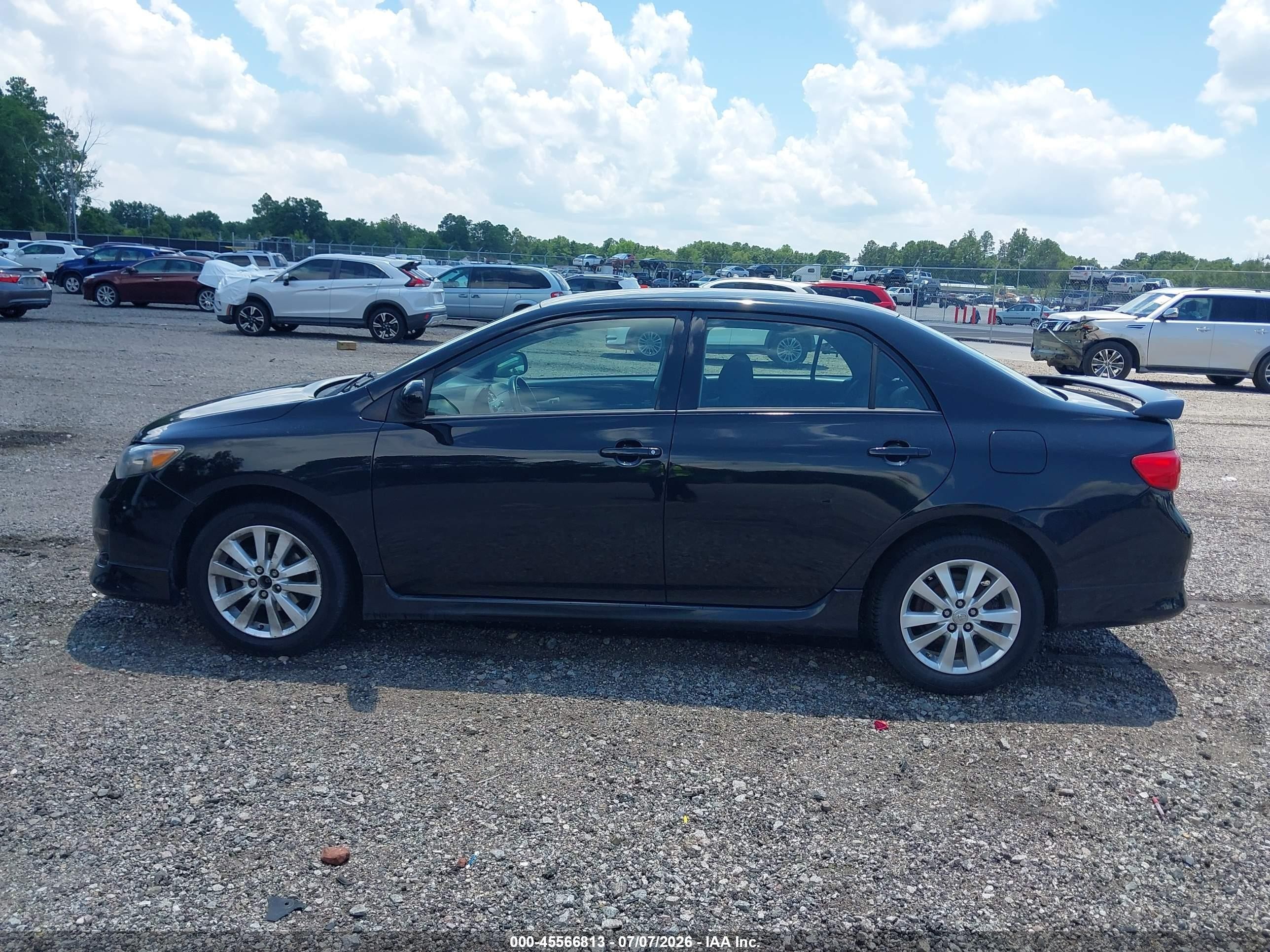 2010 Toyota Corolla S Black vin: 2T1BU4EE0AC479763