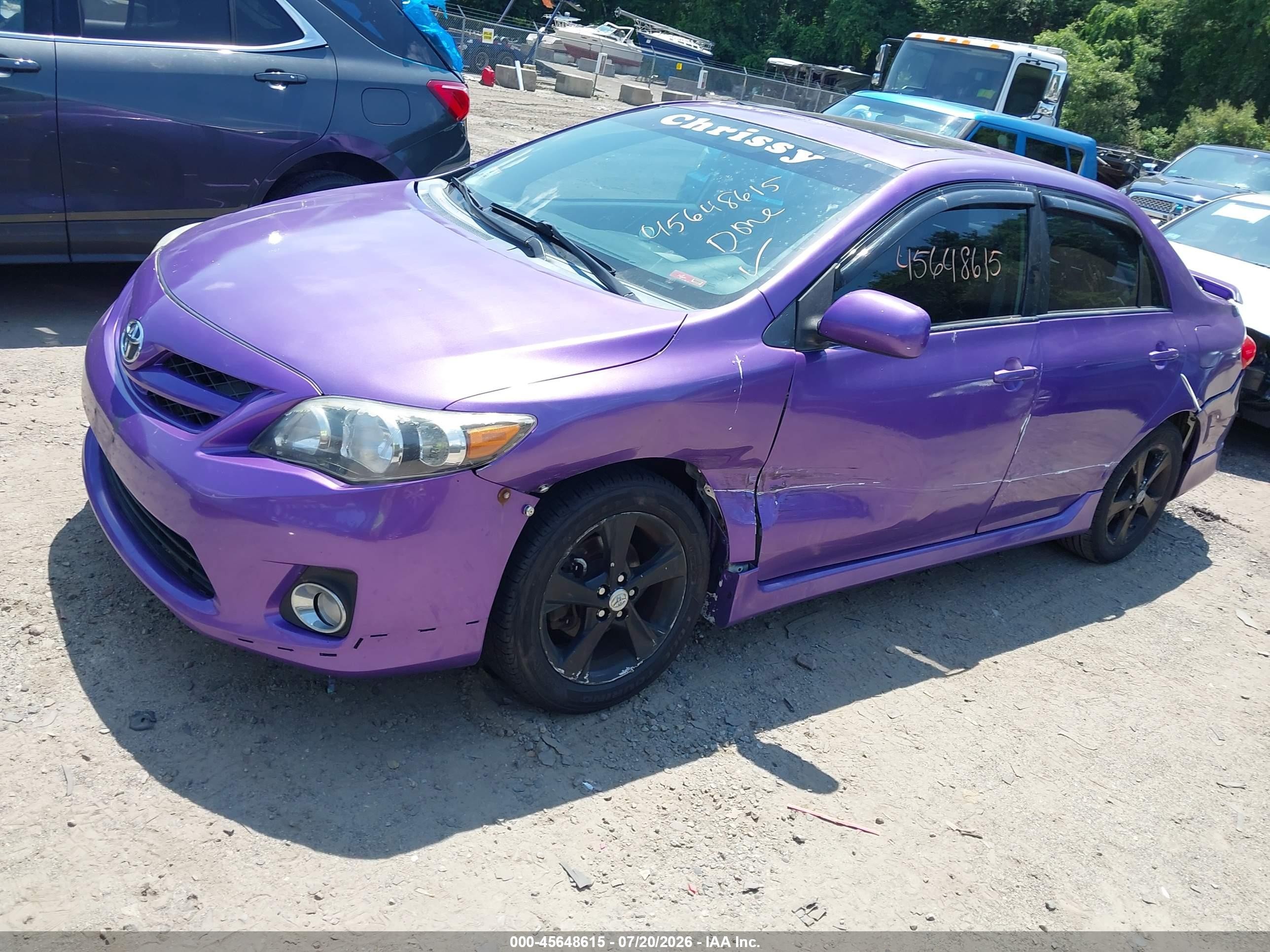 2011 Toyota Corolla S Purple vin: 2T1BU4EE0BC553622