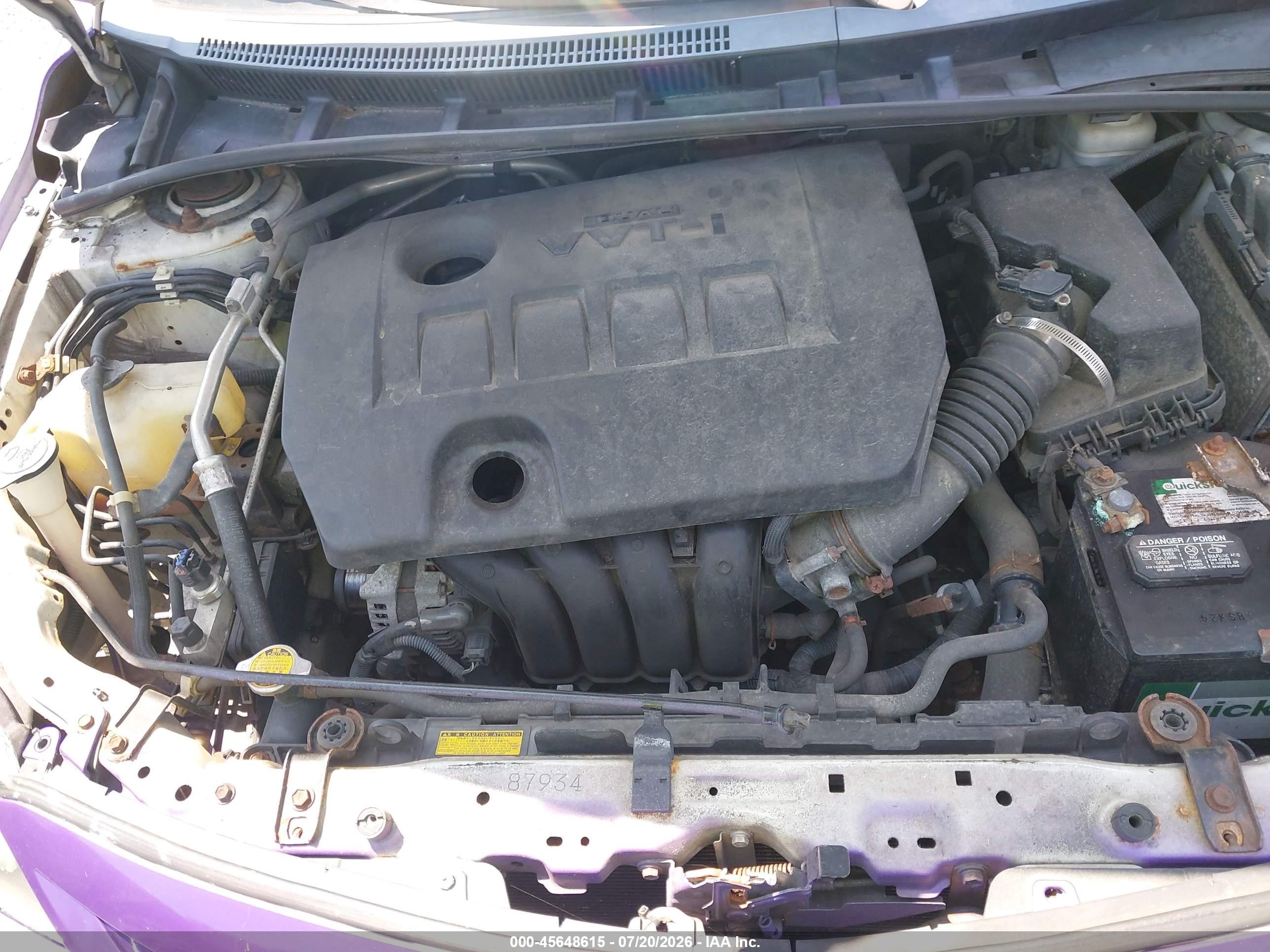 2011 Toyota Corolla S Purple vin: 2T1BU4EE0BC553622