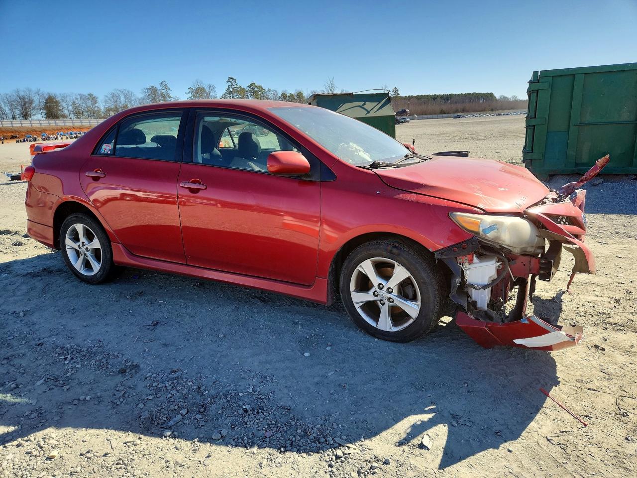 2011 Toyota Corolla Base Red vin: 2T1BU4EE0BC579573