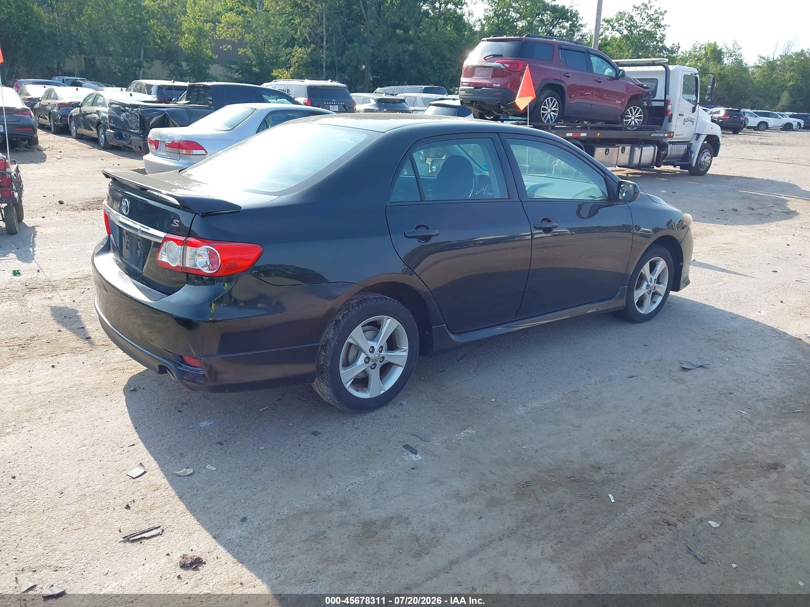 2011 Toyota Corolla S Black vin: 2T1BU4EE0BC616458
