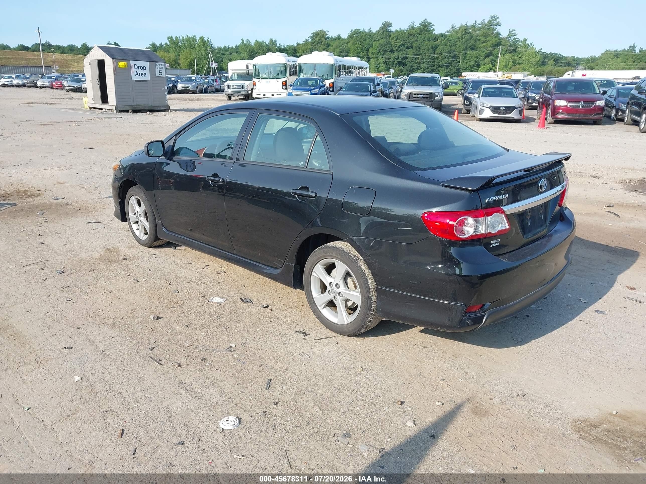 2011 Toyota Corolla S Black vin: 2T1BU4EE0BC616458