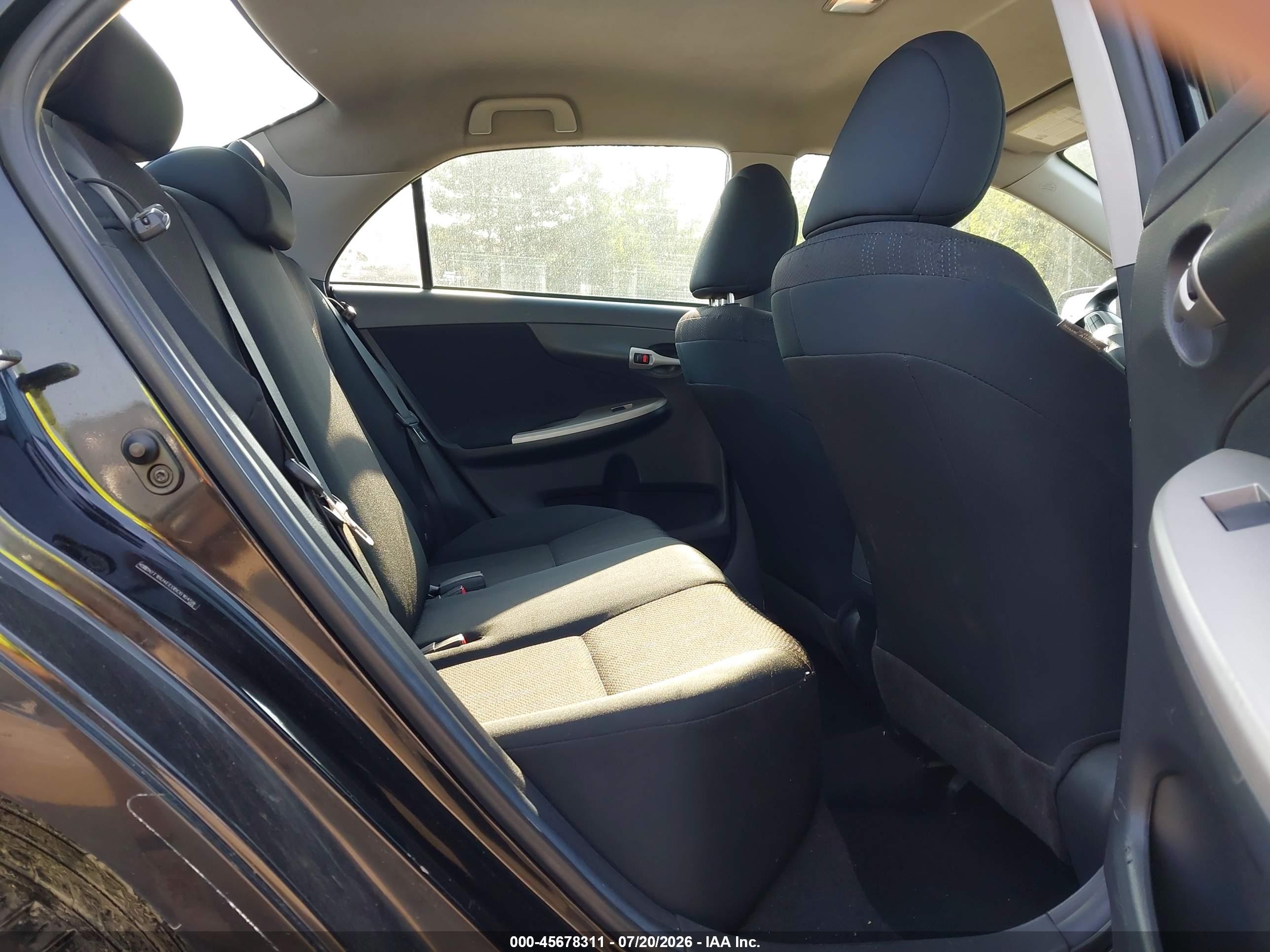 2011 Toyota Corolla S Black vin: 2T1BU4EE0BC616458
