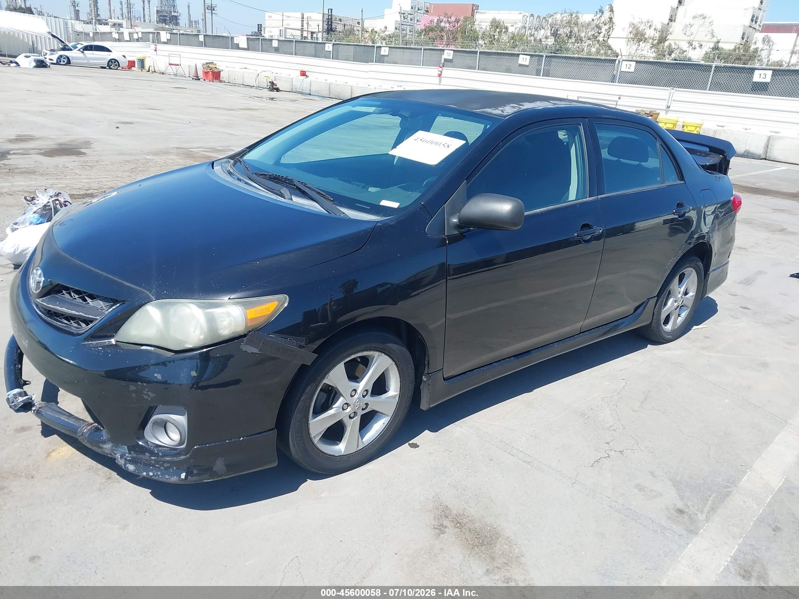 2011 Toyota Corolla S Black vin: 2T1BU4EE0BC617156