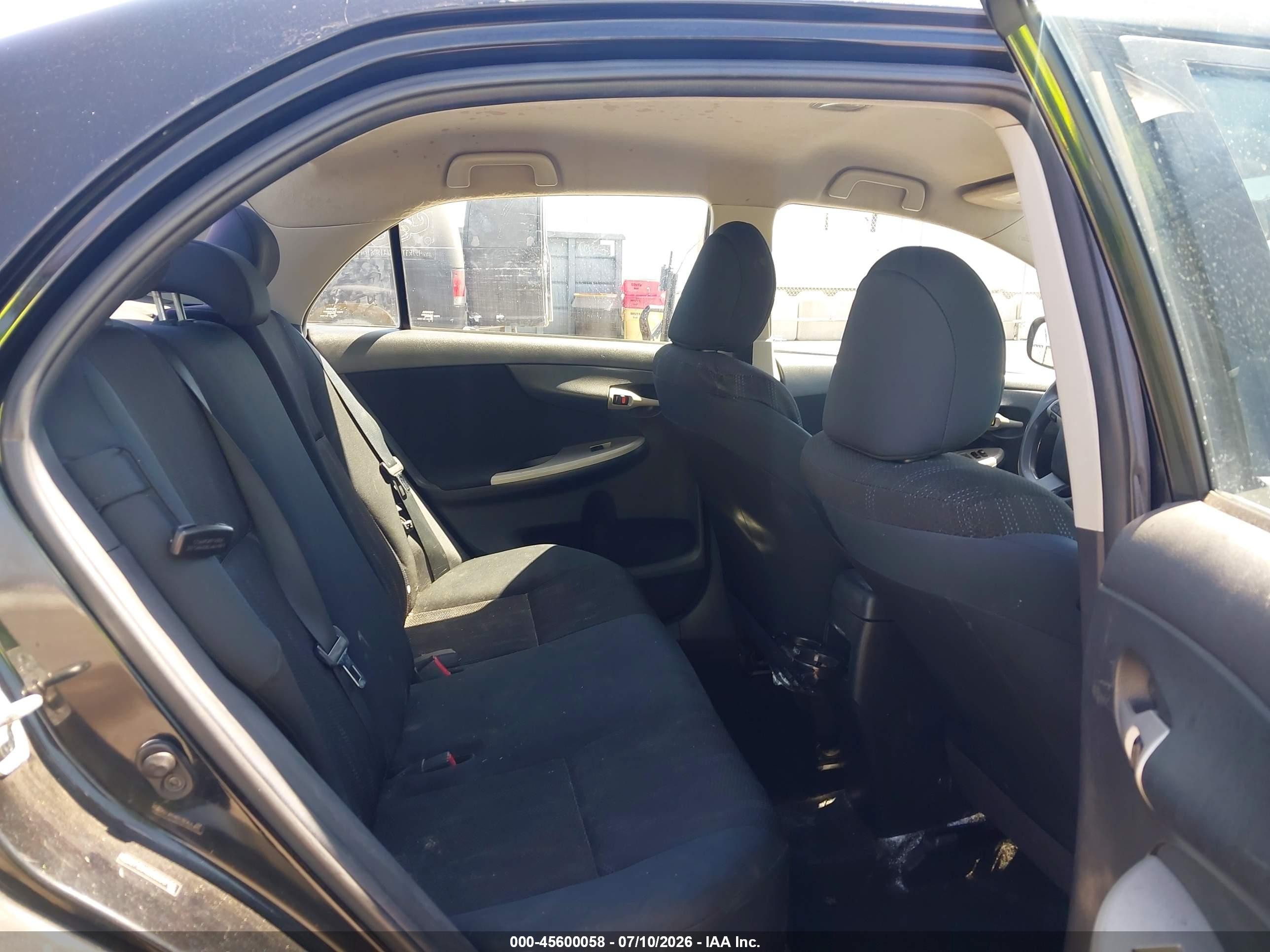 2011 Toyota Corolla S Black vin: 2T1BU4EE0BC617156