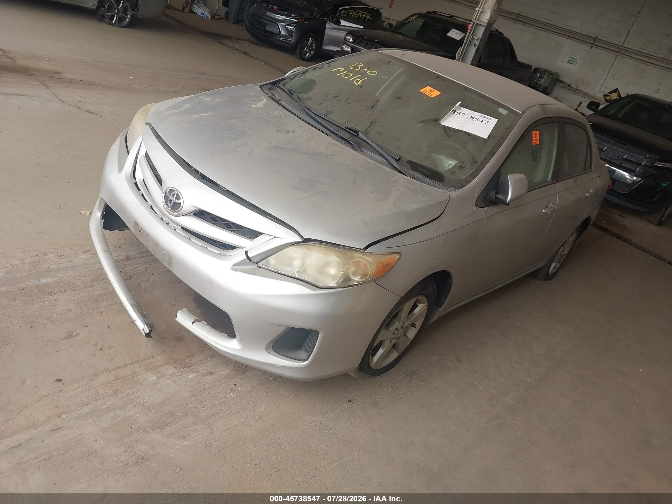 2011 Toyota Corolla Le Silver vin: 2T1BU4EE0BC627198