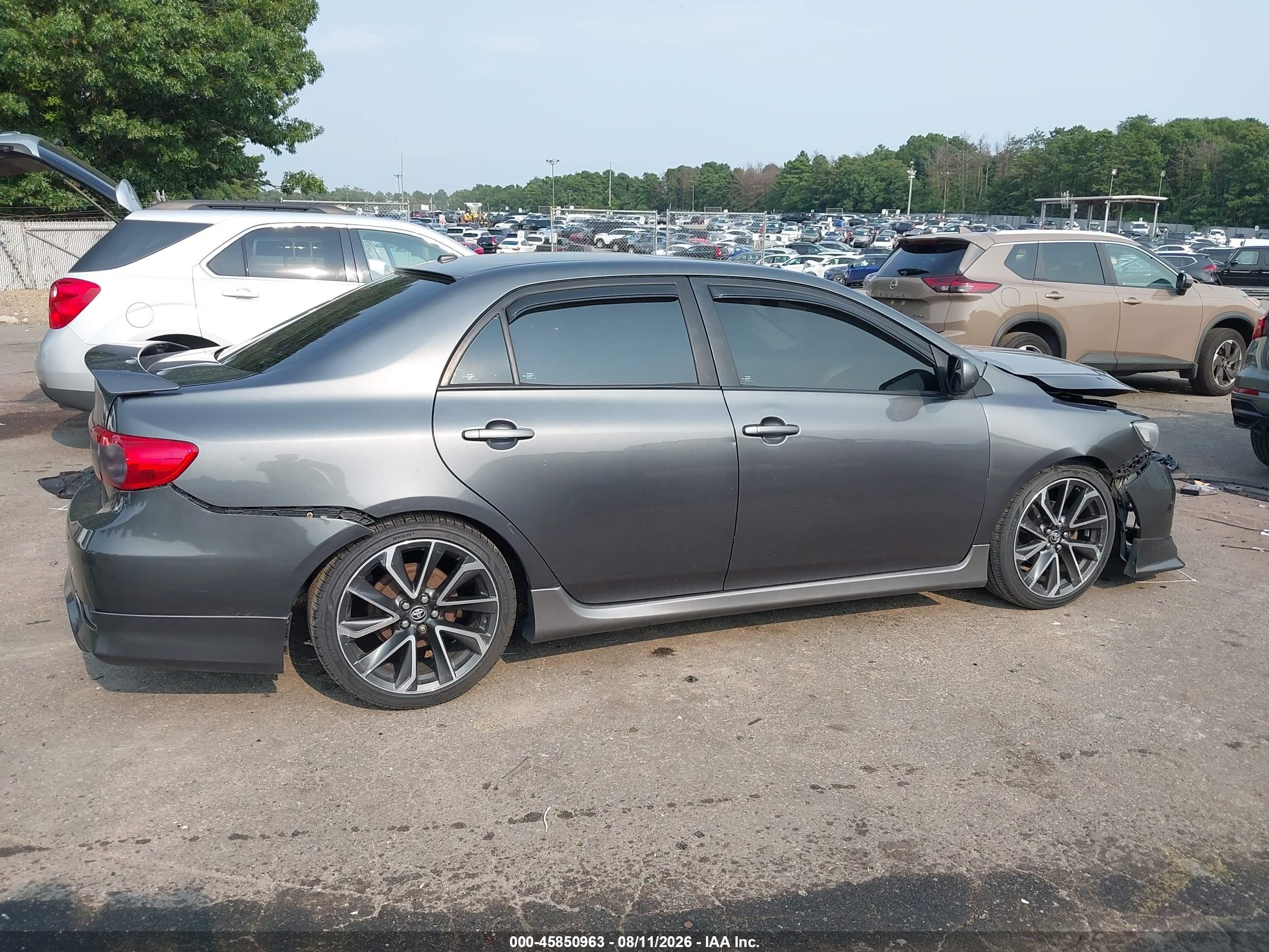 2011 Toyota Corolla S Gray vin: 2T1BU4EE0BC645426