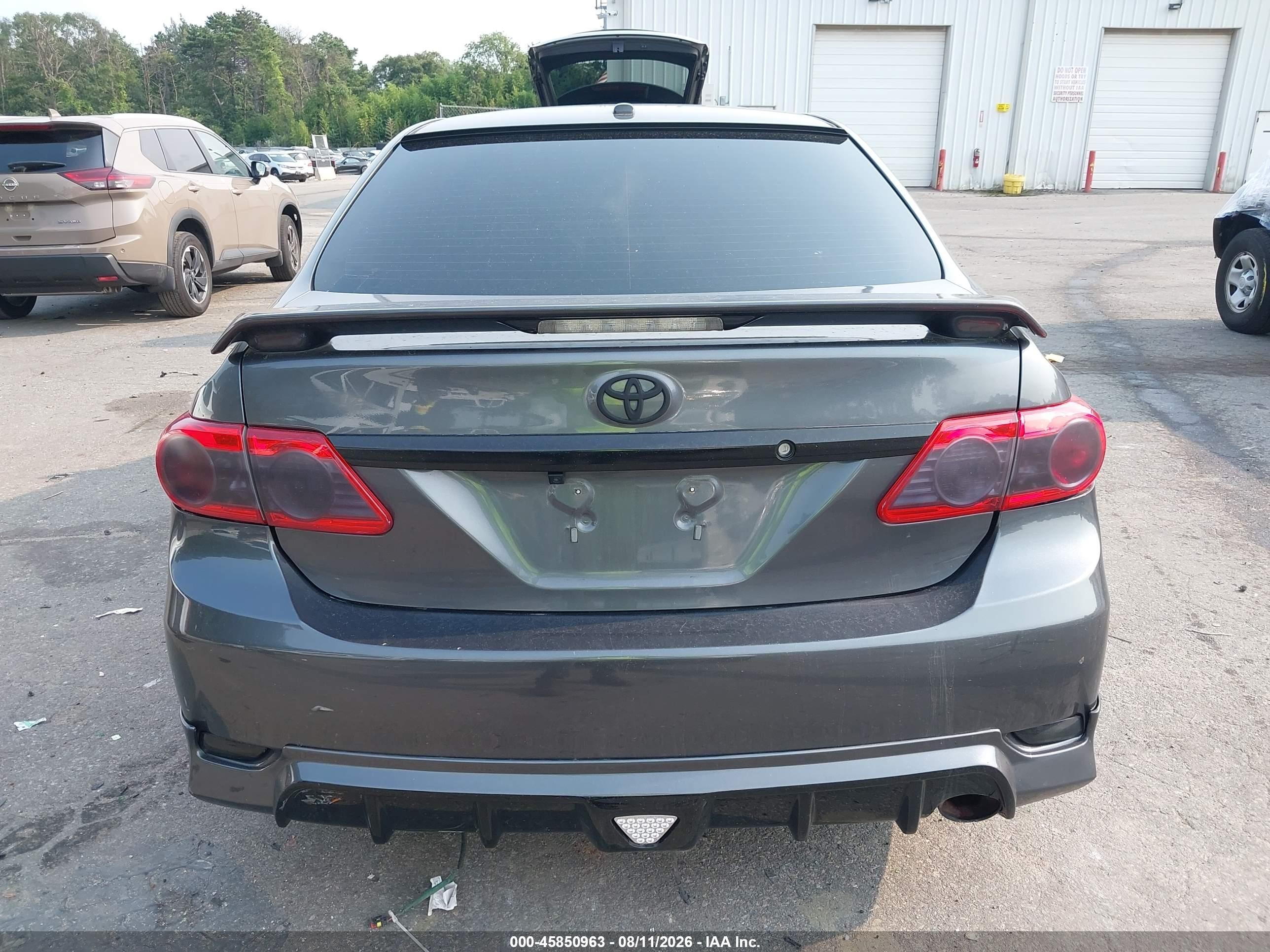 2011 Toyota Corolla S Gray vin: 2T1BU4EE0BC645426