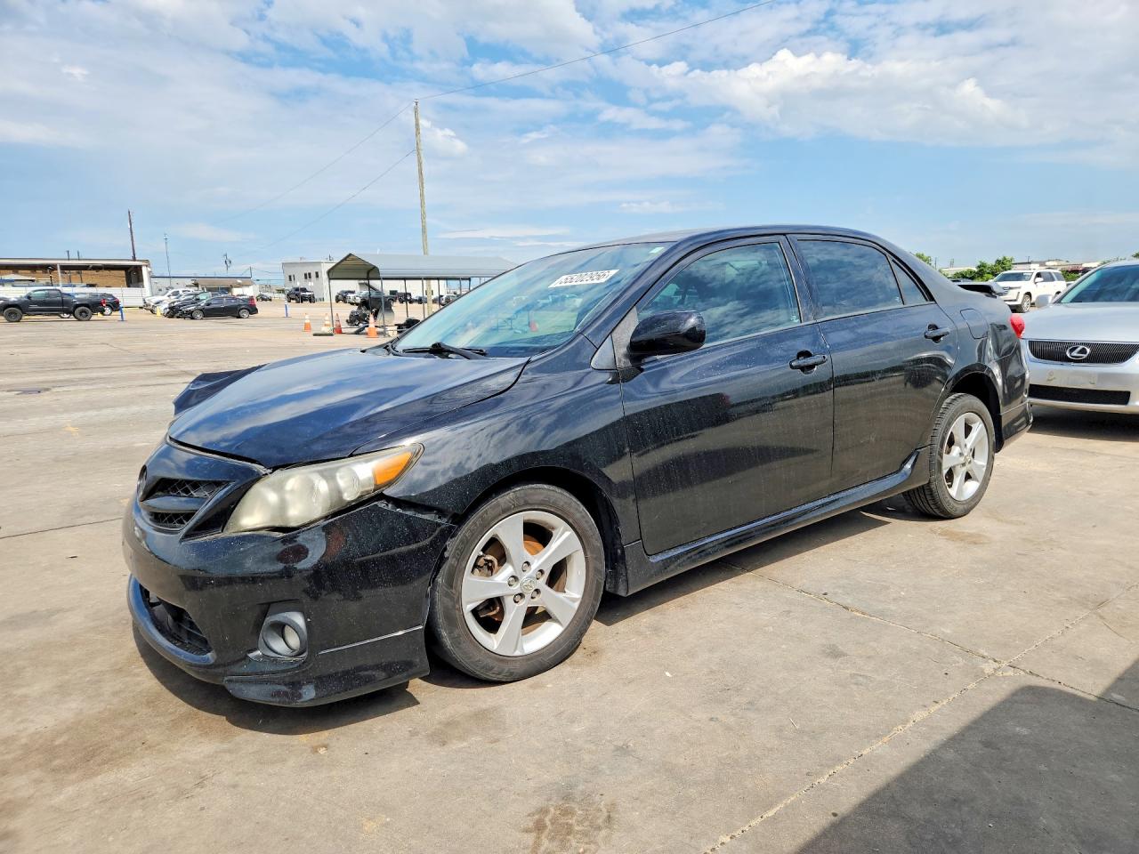 2011 Toyota Corolla S Black vin: 2T1BU4EE0BC666261