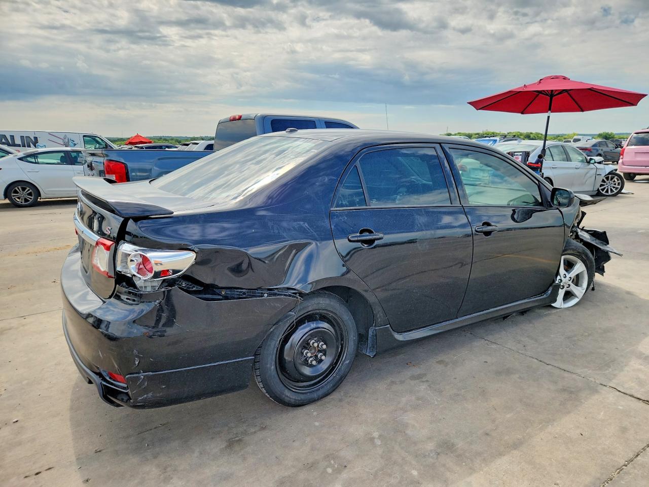 2011 Toyota Corolla S Black vin: 2T1BU4EE0BC666261
