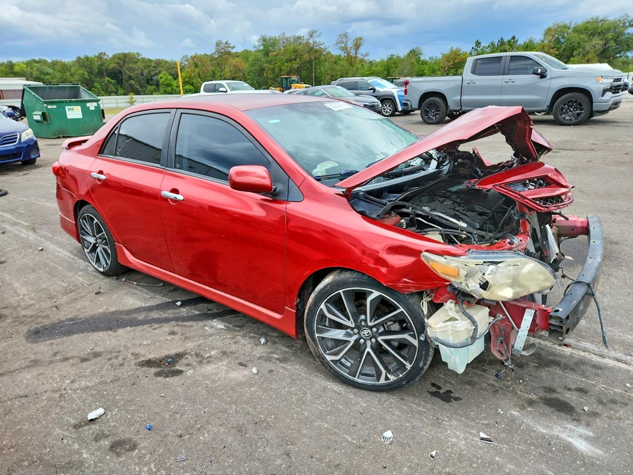 2011 Toyota Corolla S Red vin: 2T1BU4EE0BC675218