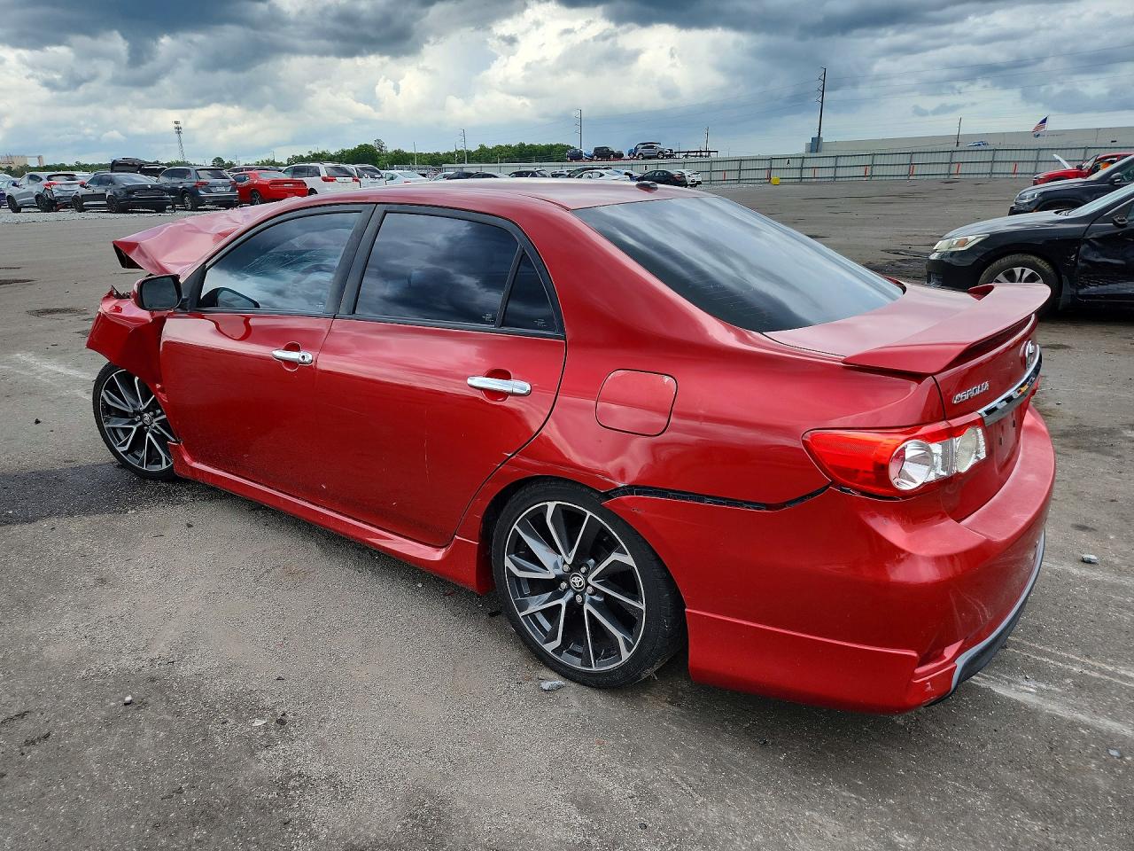 2011 Toyota Corolla S Red vin: 2T1BU4EE0BC675218
