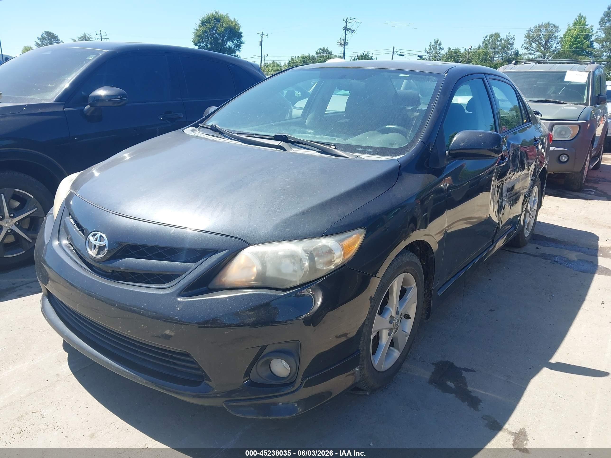2011 Toyota Corolla S Black vin: 2T1BU4EE0BC701798