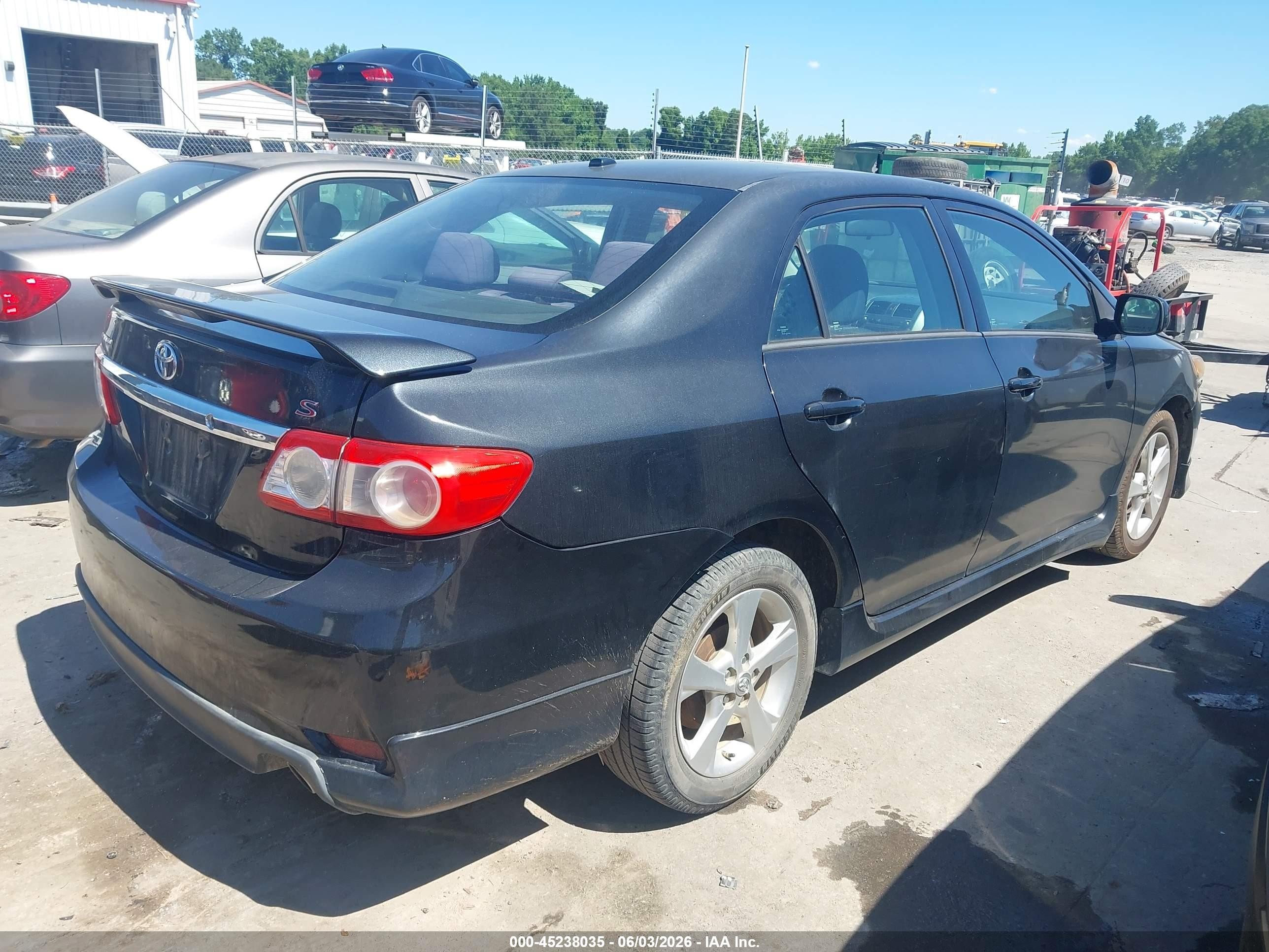 2011 Toyota Corolla S Black vin: 2T1BU4EE0BC701798
