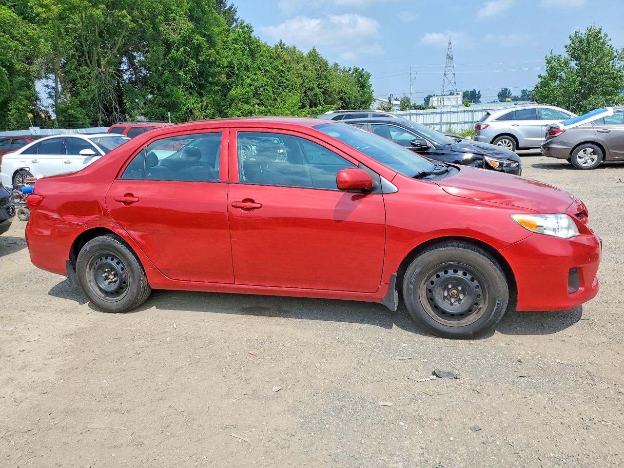 2011 Toyota Corolla Base Red vin: 2T1BU4EE0BC707293