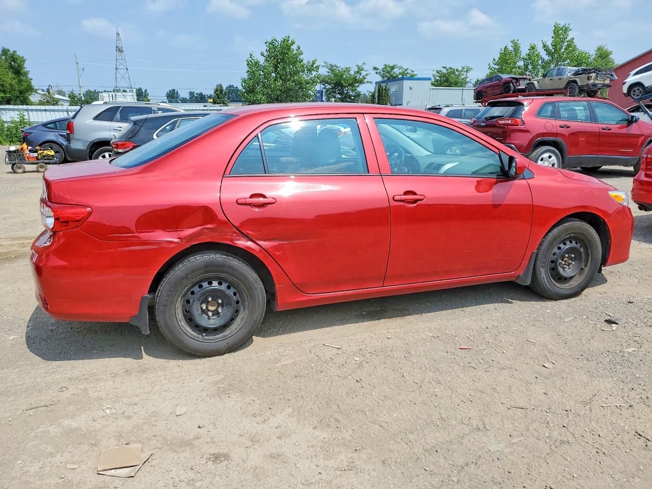 2011 Toyota Corolla Base Red vin: 2T1BU4EE0BC707293