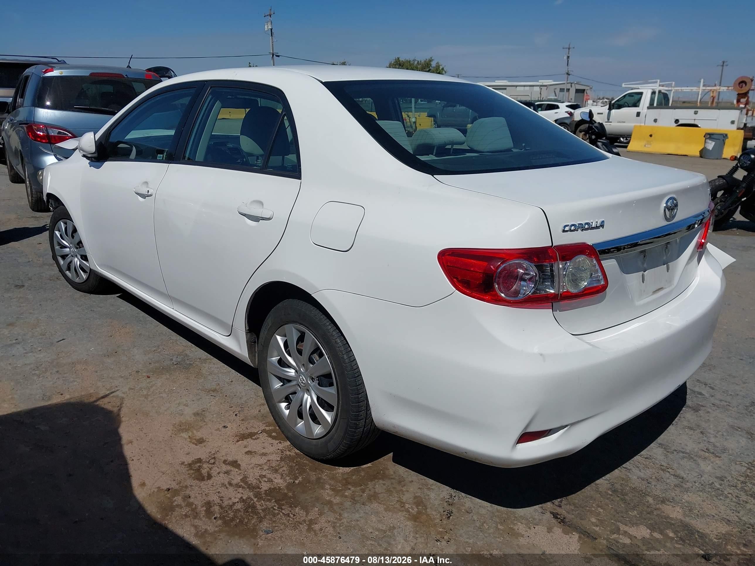 2012 Toyota Corolla Le White vin: 2T1BU4EE0CC758049