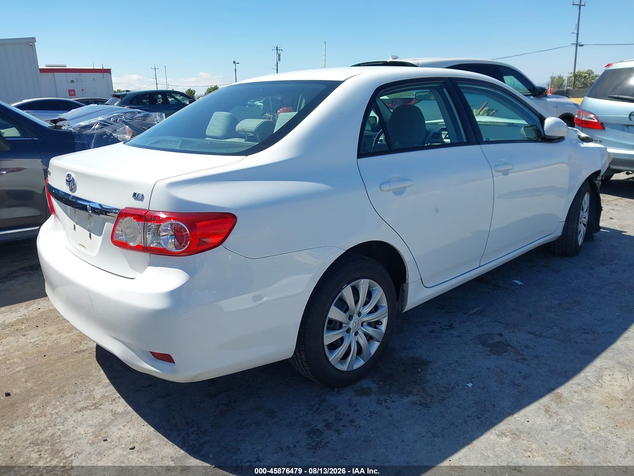 2012 Toyota Corolla Le White vin: 2T1BU4EE0CC758049