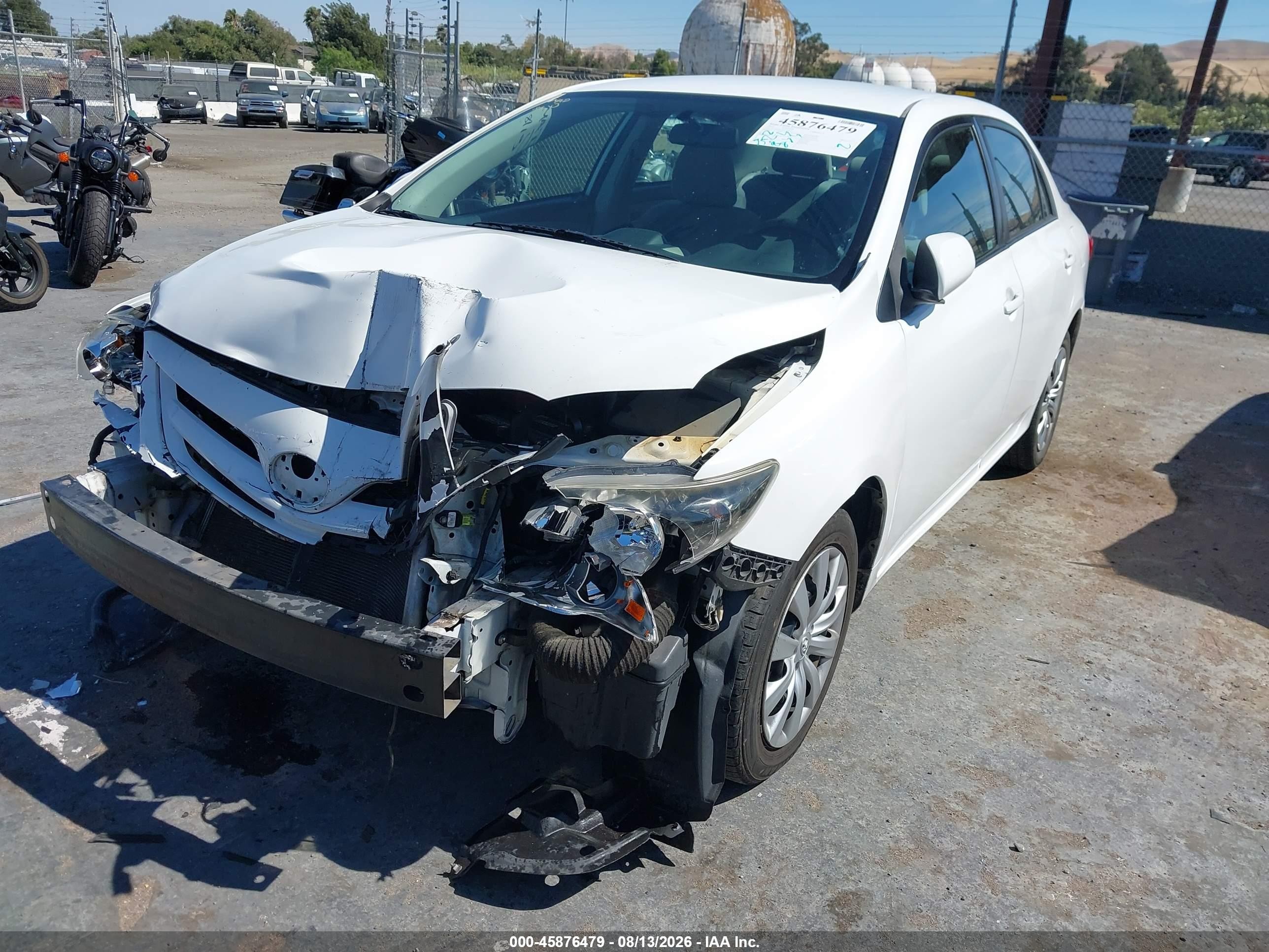 2012 Toyota Corolla Le White vin: 2T1BU4EE0CC758049
