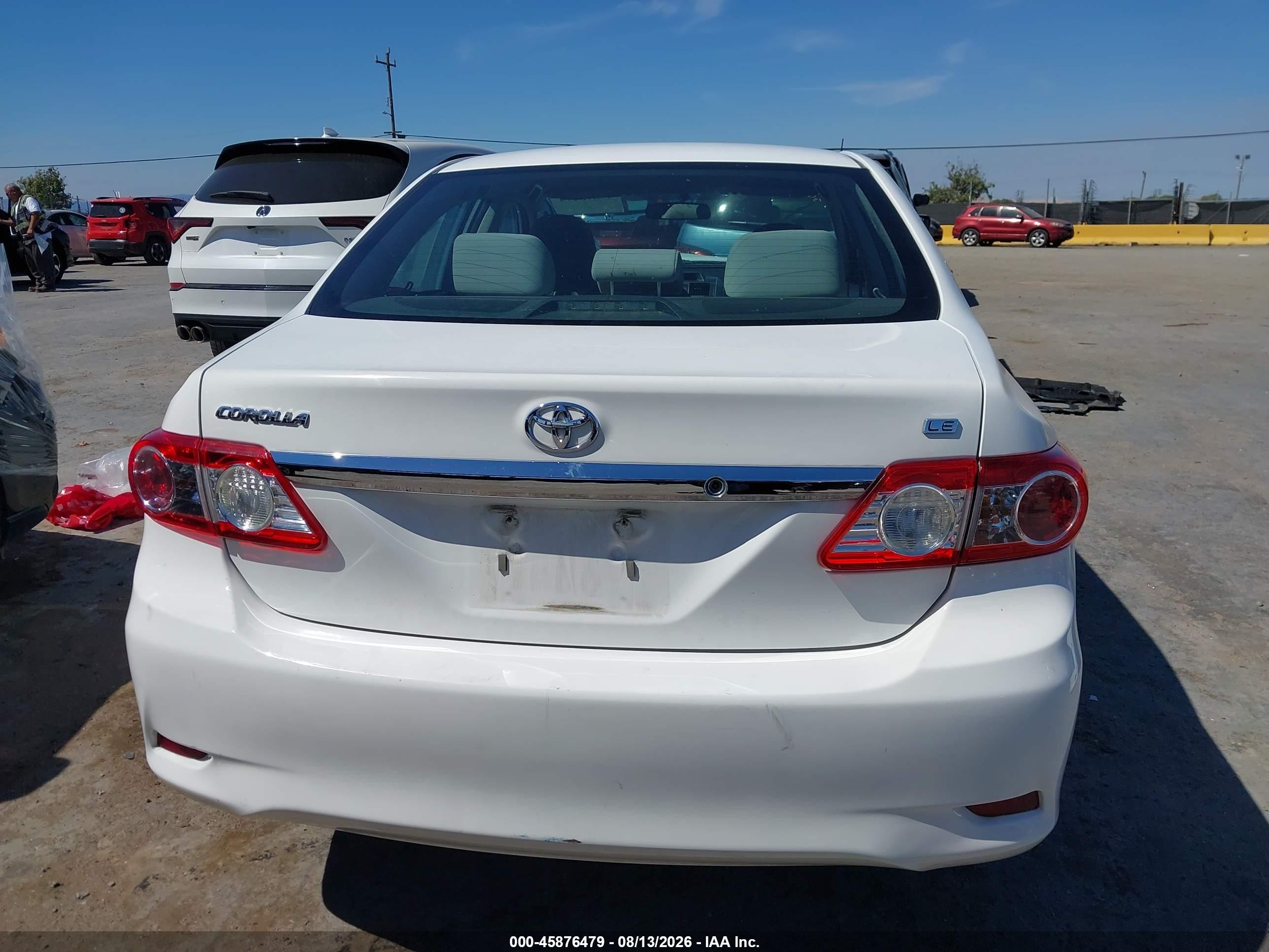 2012 Toyota Corolla Le White vin: 2T1BU4EE0CC758049