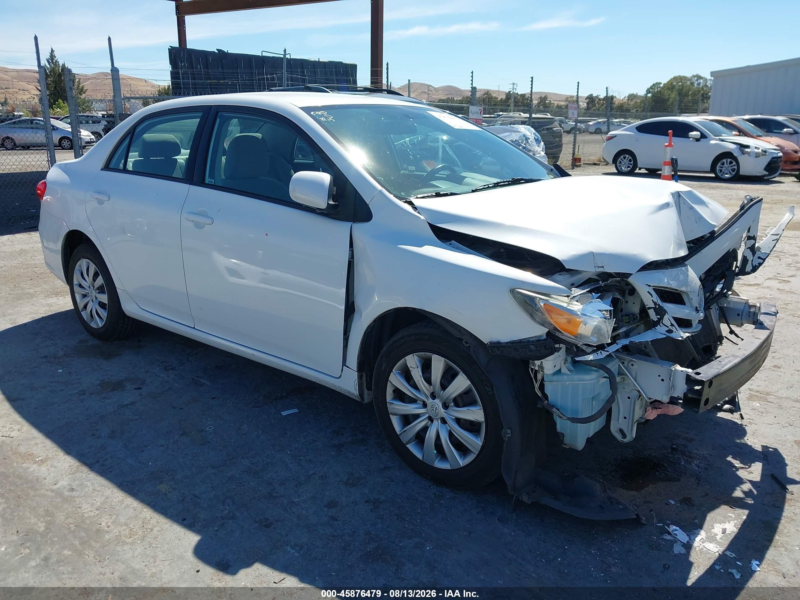 2012 Toyota Corolla Le White vin: 2T1BU4EE0CC758049