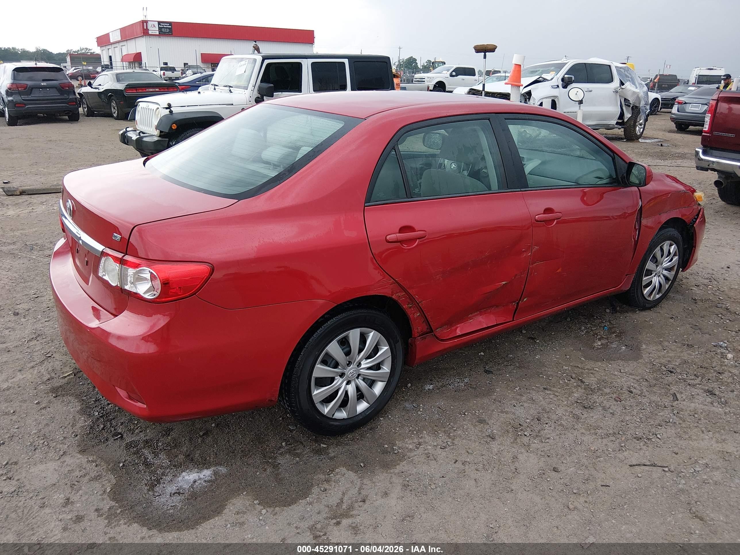 2012 Toyota Corolla Le Red vin: 2T1BU4EE0CC760710