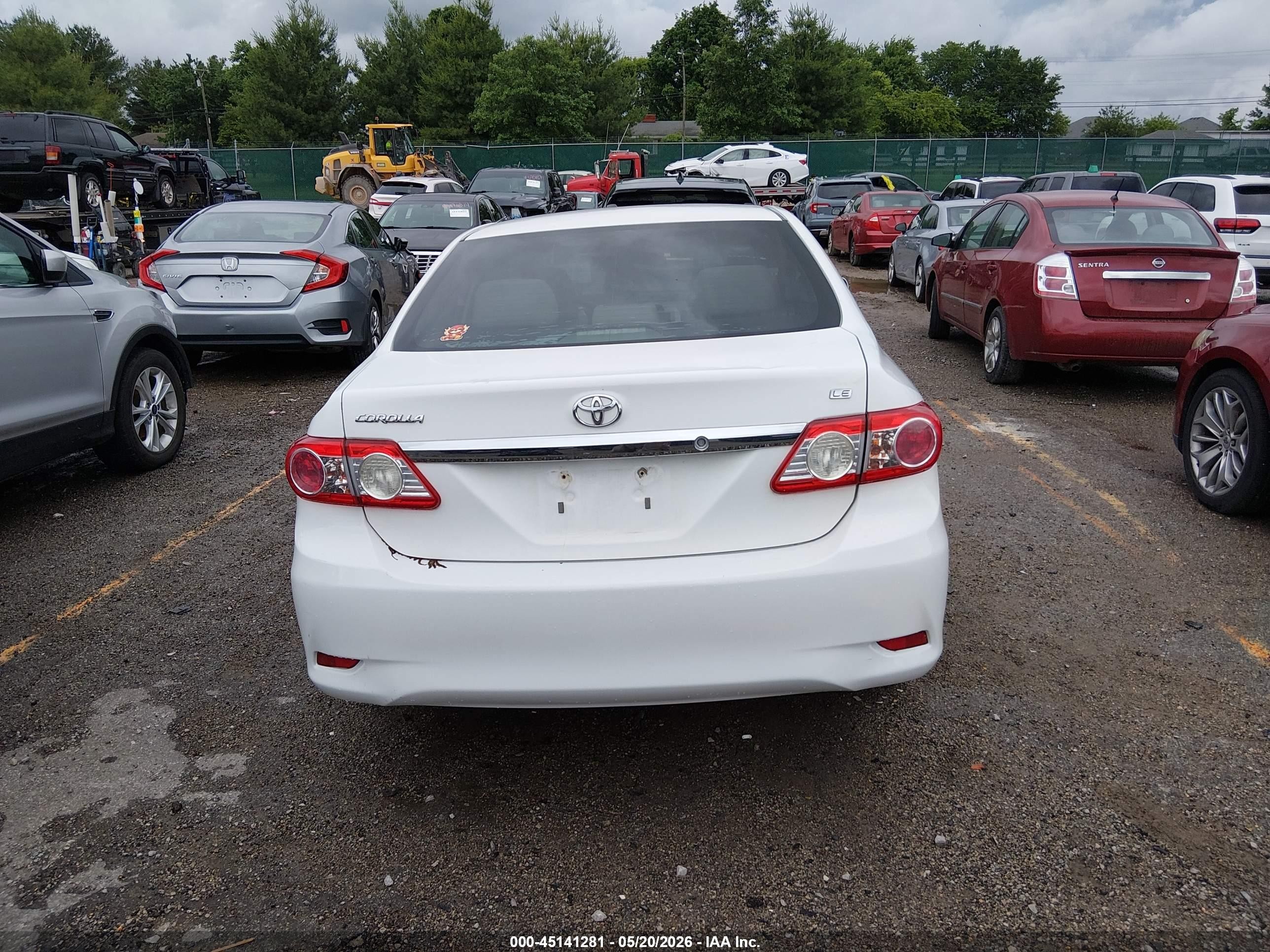 2012 Toyota Corolla Le White vin: 2T1BU4EE0CC766314