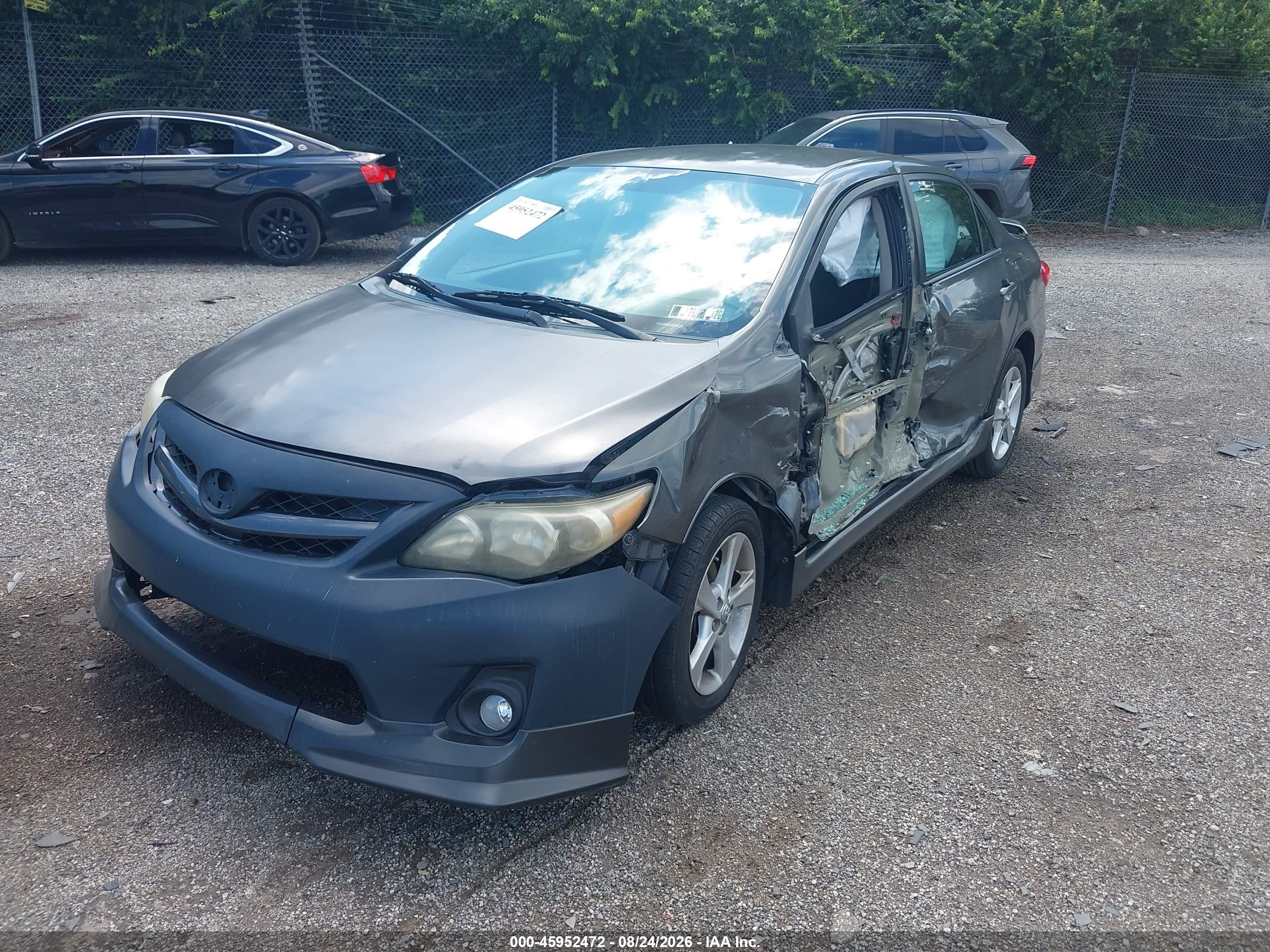 2012 Toyota Corolla S/le Gray vin: 2T1BU4EE0CC768838