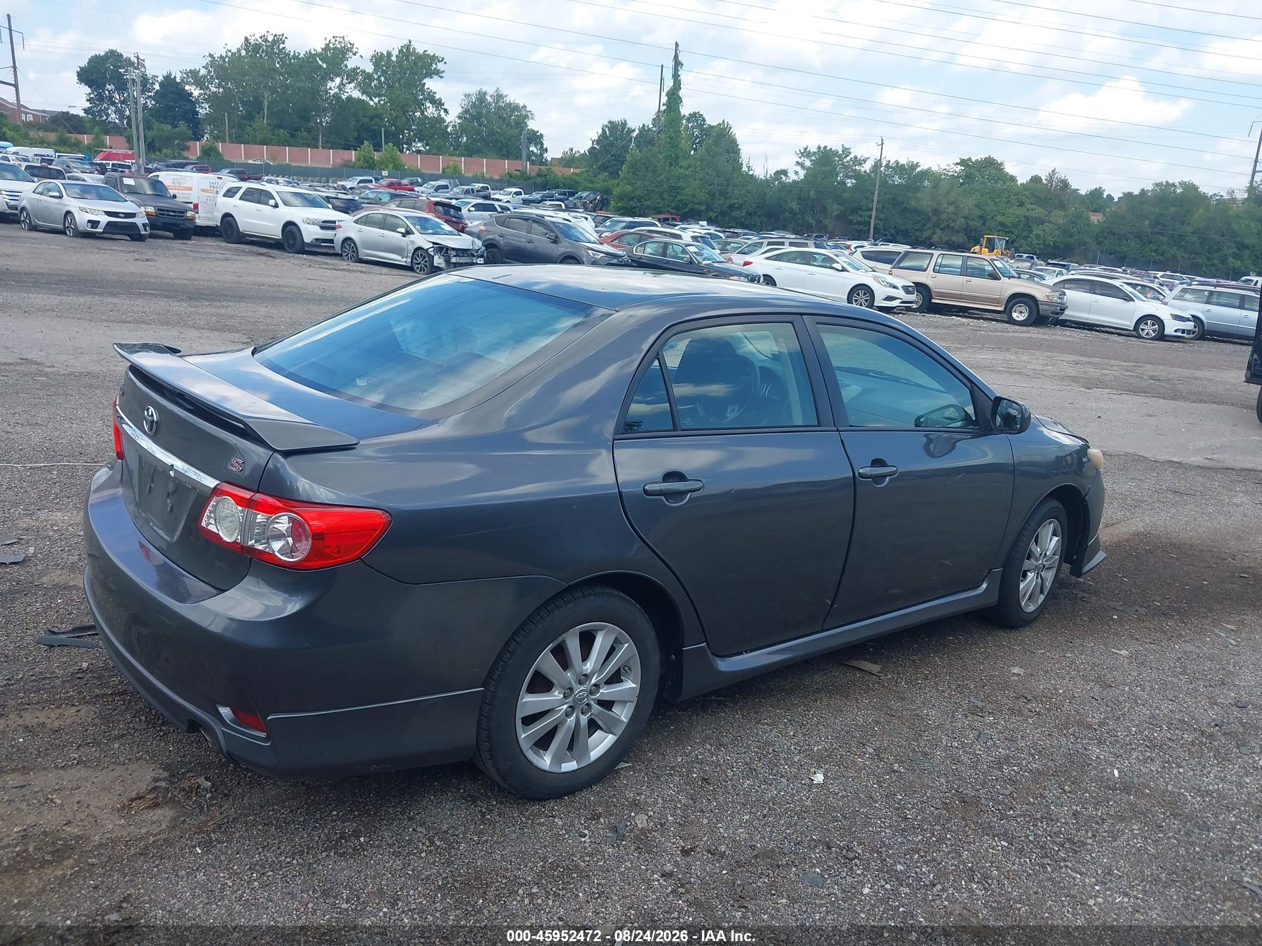 2012 Toyota Corolla S/le Gray vin: 2T1BU4EE0CC768838