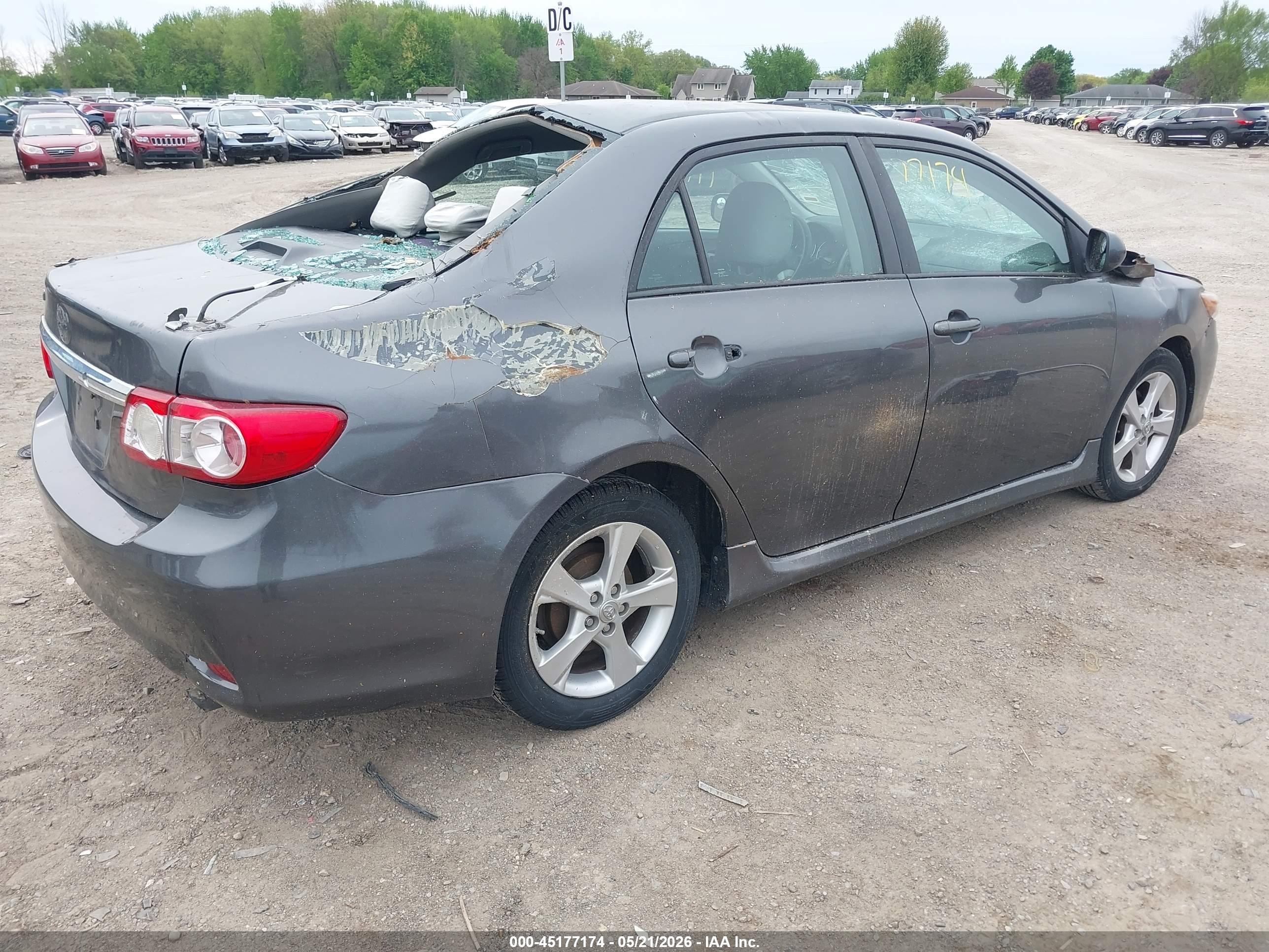 2012 Toyota Corolla S Gray vin: 2T1BU4EE0CC802776