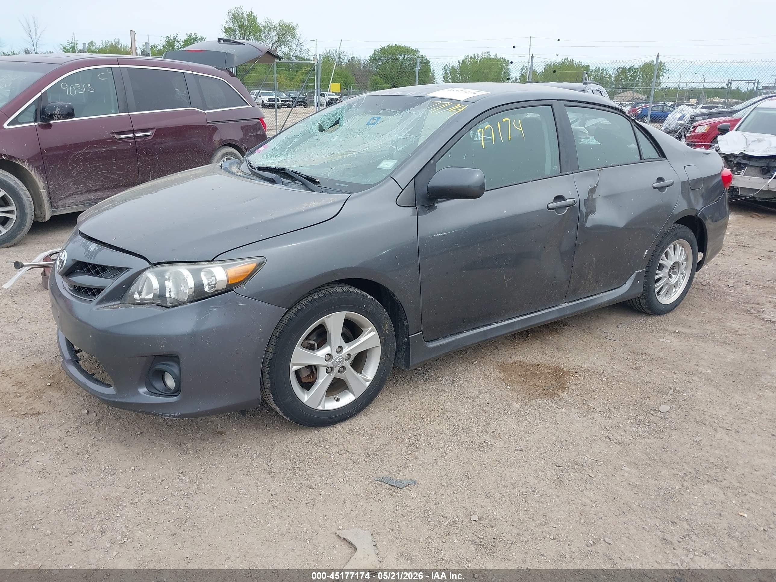 2012 Toyota Corolla S Gray vin: 2T1BU4EE0CC802776