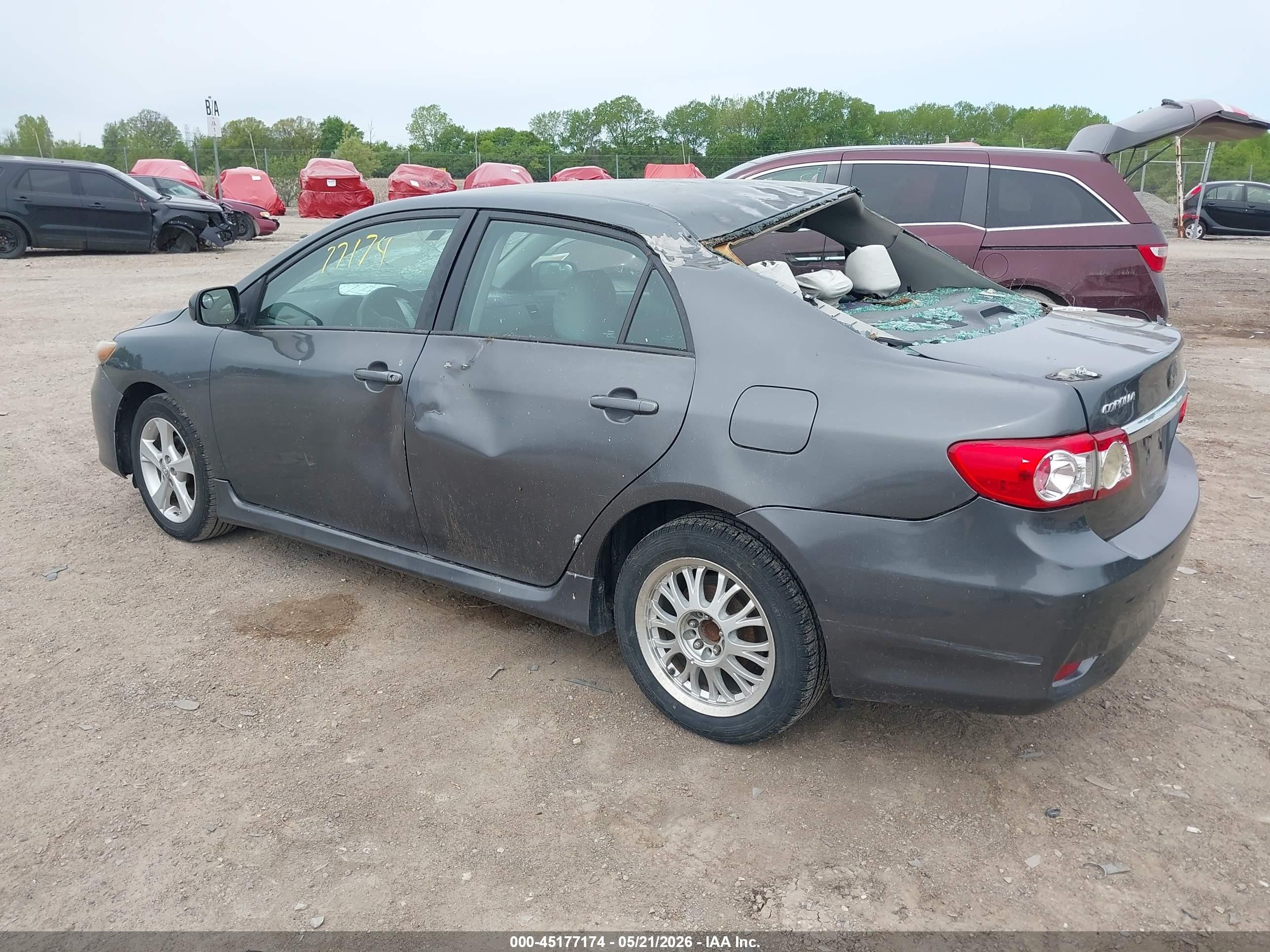 2012 Toyota Corolla S Gray vin: 2T1BU4EE0CC802776