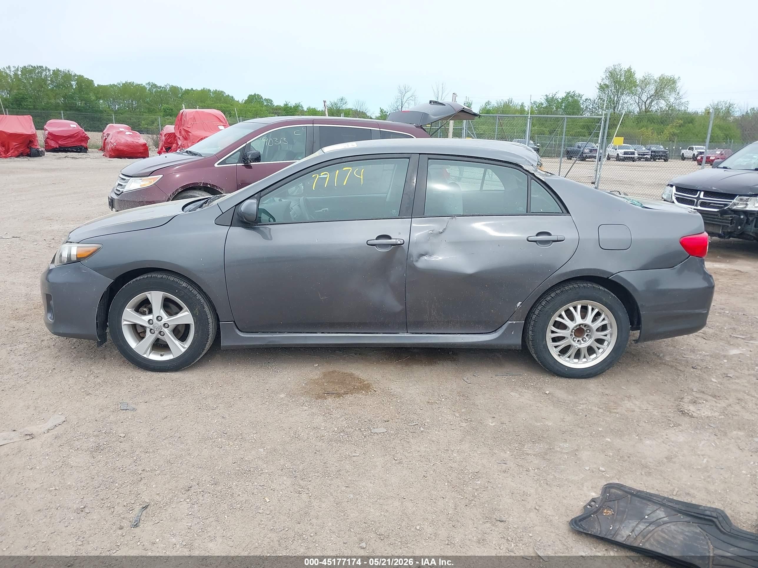 2012 Toyota Corolla S Gray vin: 2T1BU4EE0CC802776