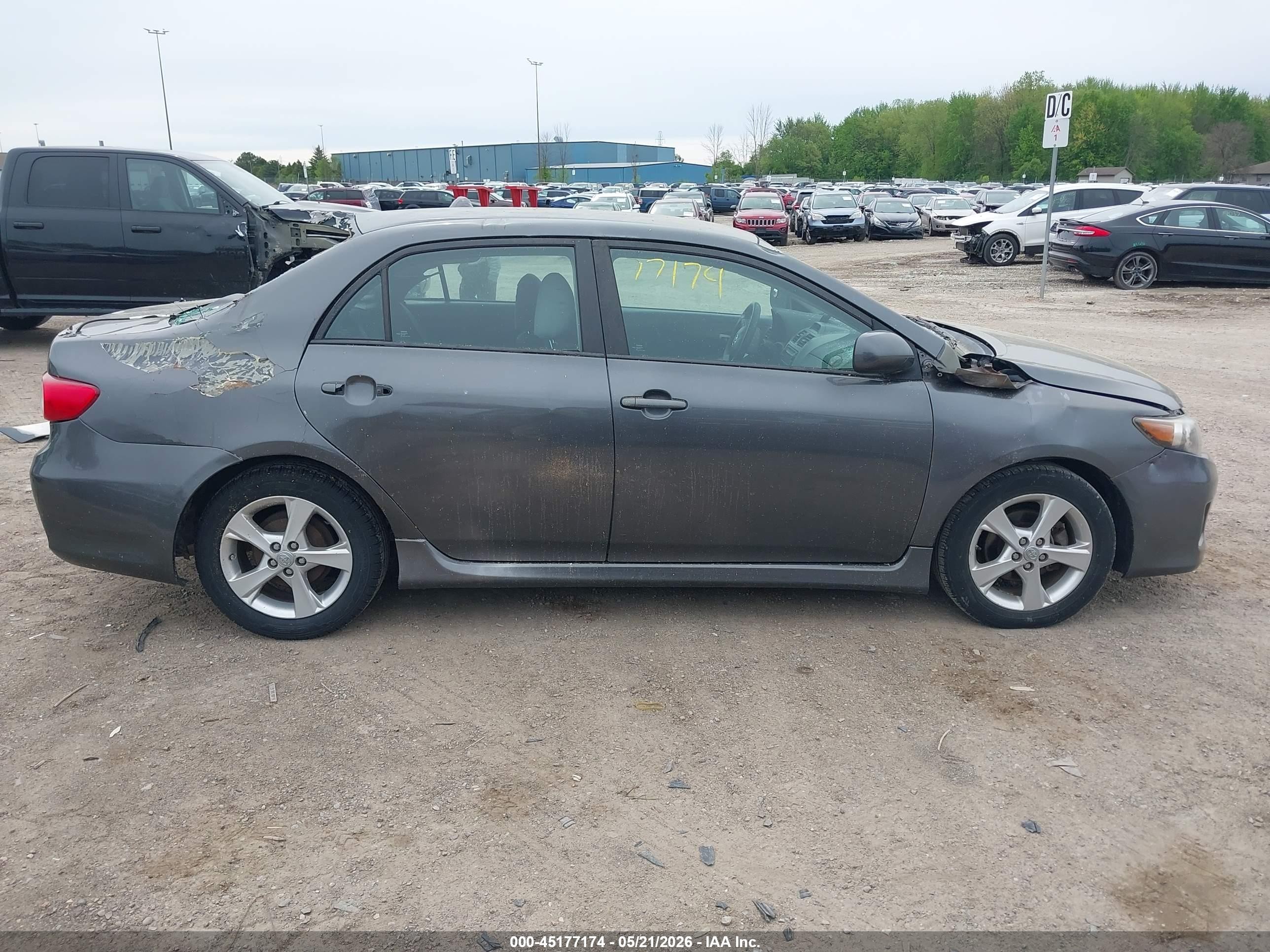 2012 Toyota Corolla S Gray vin: 2T1BU4EE0CC802776