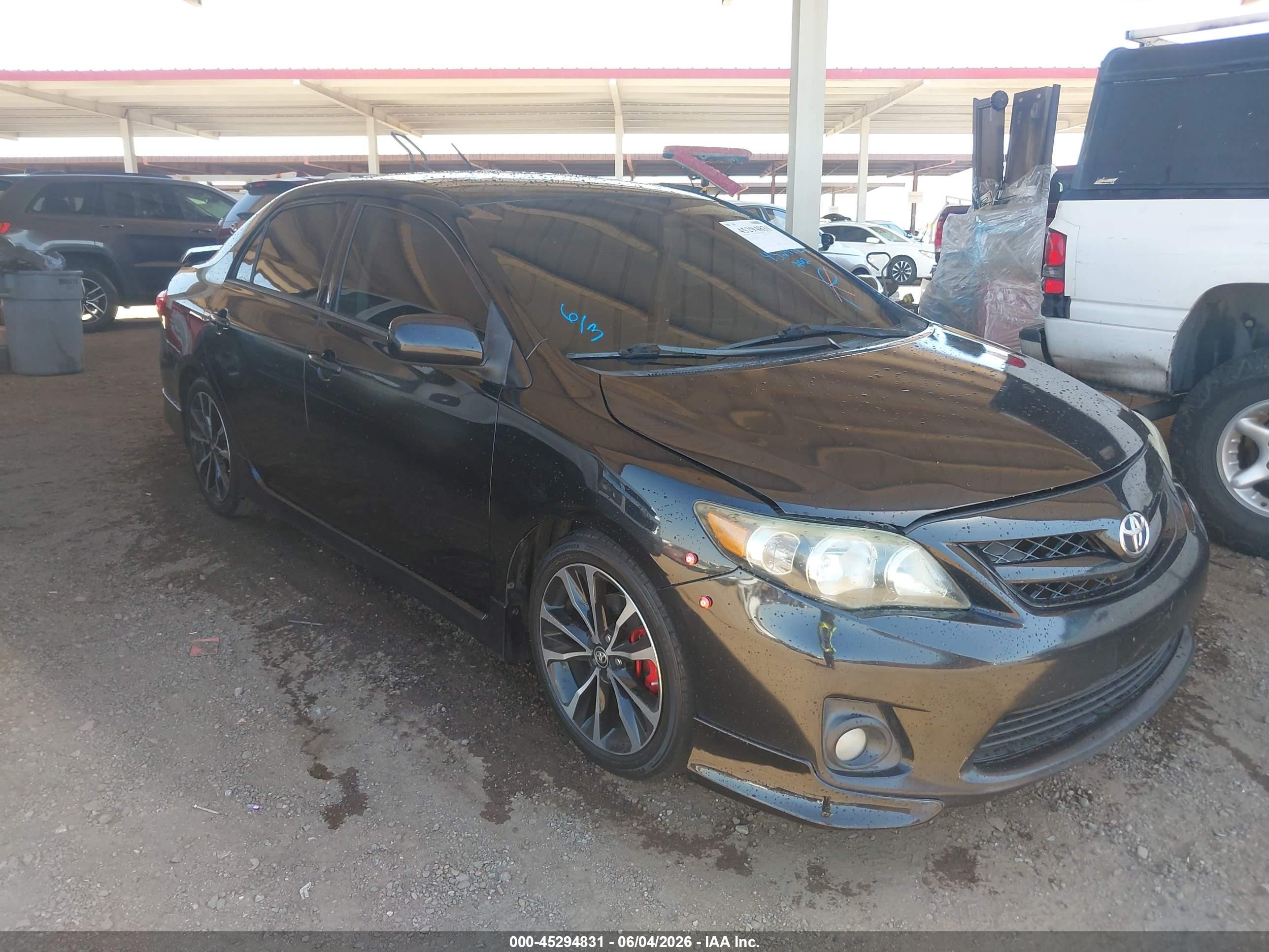 2012 Toyota Corolla S Black vin: 2T1BU4EE0CC885996