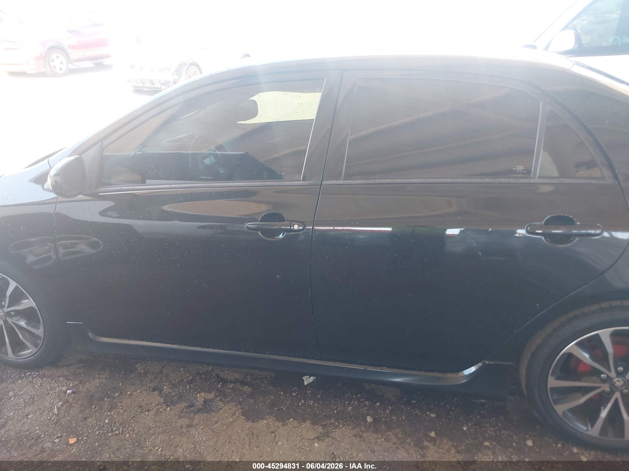 2012 Toyota Corolla S Black vin: 2T1BU4EE0CC885996