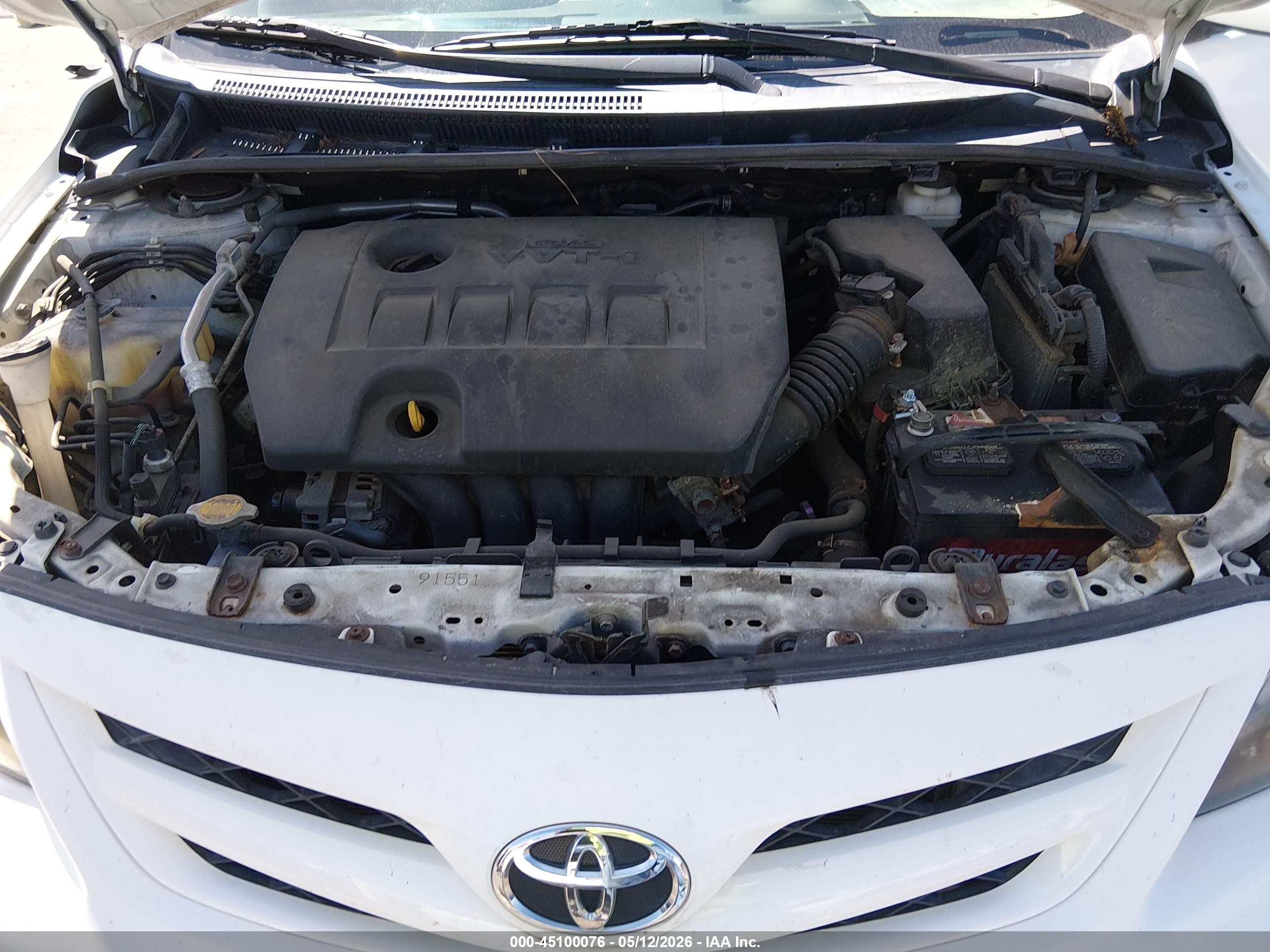 2012 Toyota Corolla S White vin: 2T1BU4EE0CC900545
