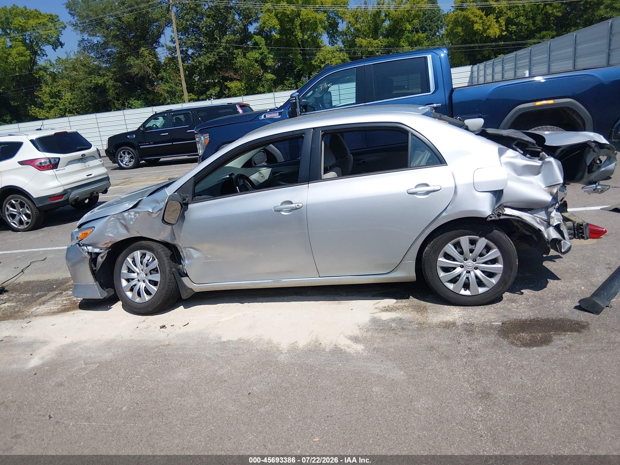 2012 Toyota Corolla Le Silver vin: 2T1BU4EE0CC903297
