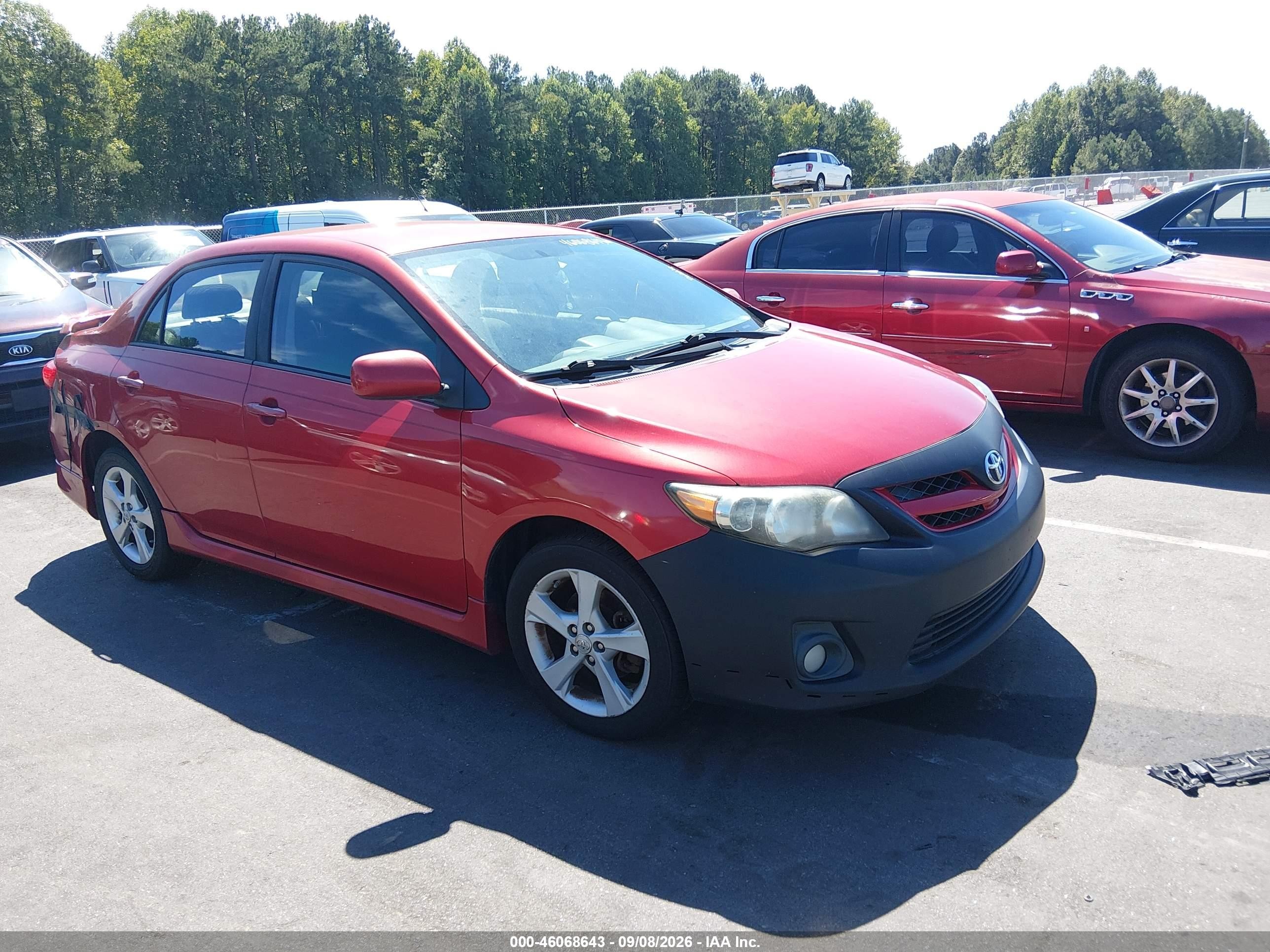 2012 Toyota Corolla S Red vin: 2T1BU4EE0CC906166
