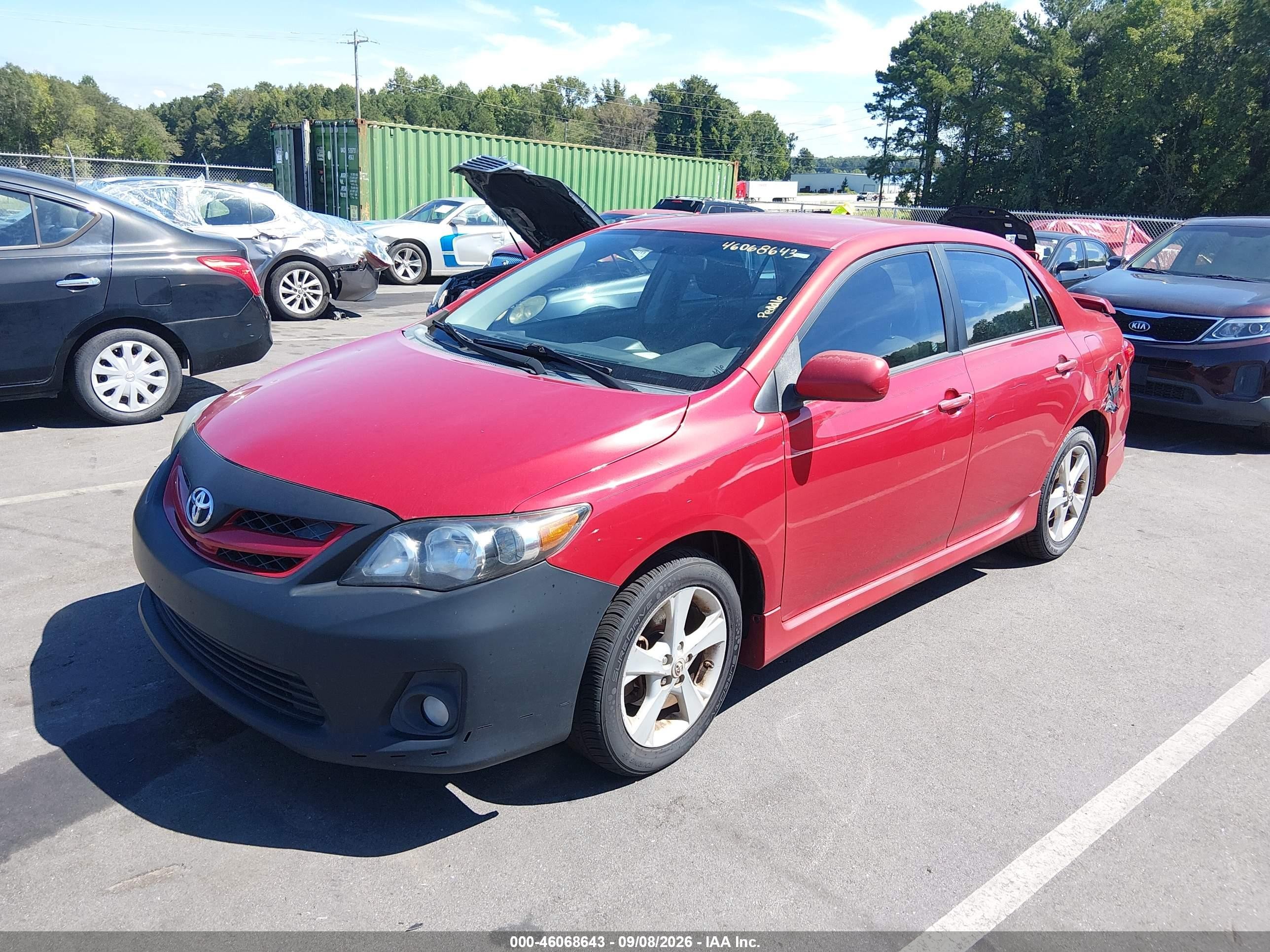 2012 Toyota Corolla S Red vin: 2T1BU4EE0CC906166