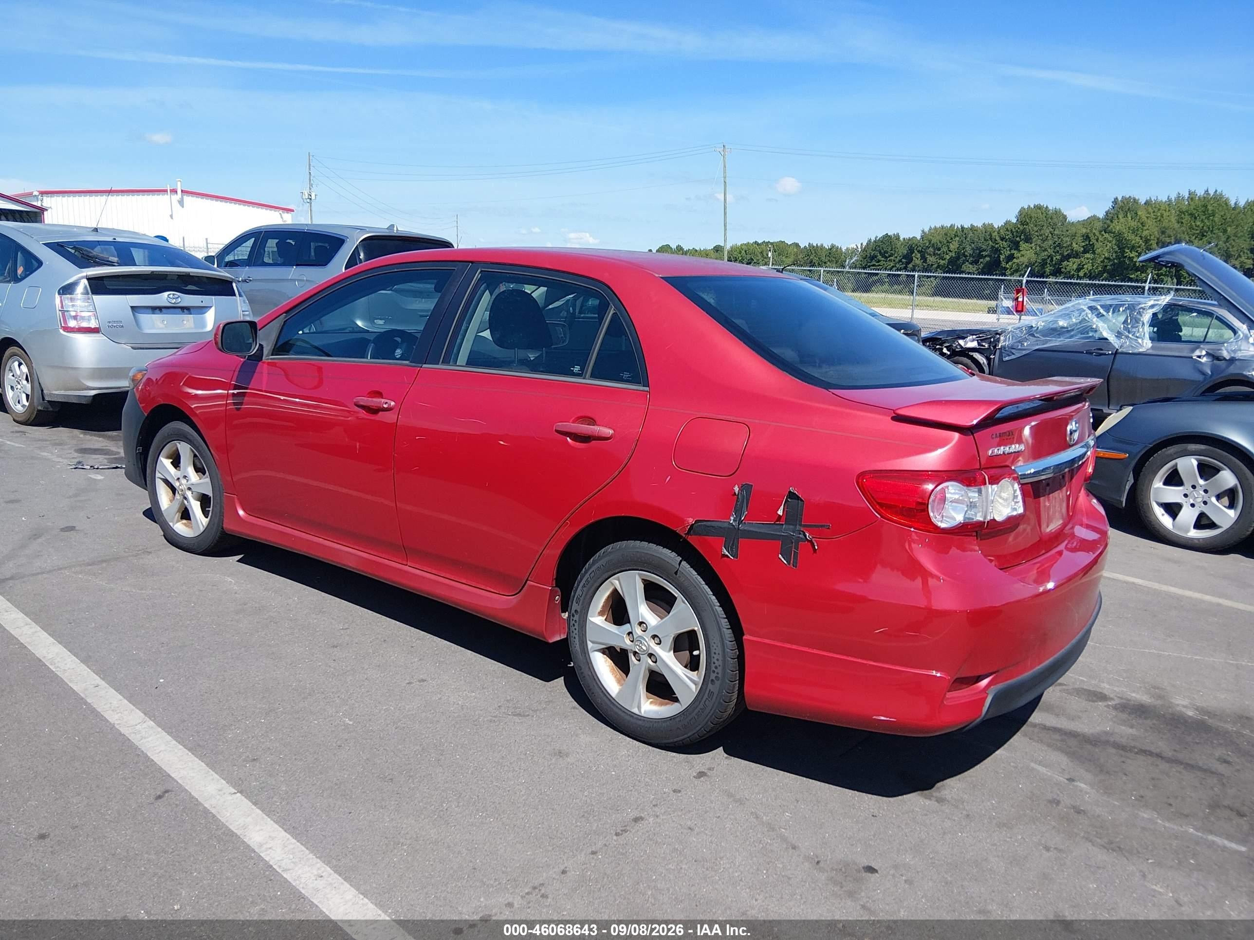 2012 Toyota Corolla S Red vin: 2T1BU4EE0CC906166