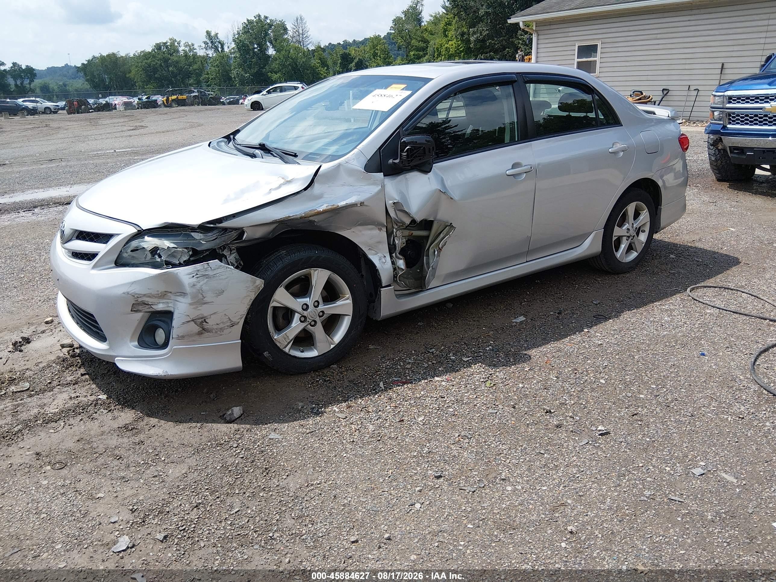 2012 Toyota Corolla S Серебряный vin: 2T1BU4EE0CC912226