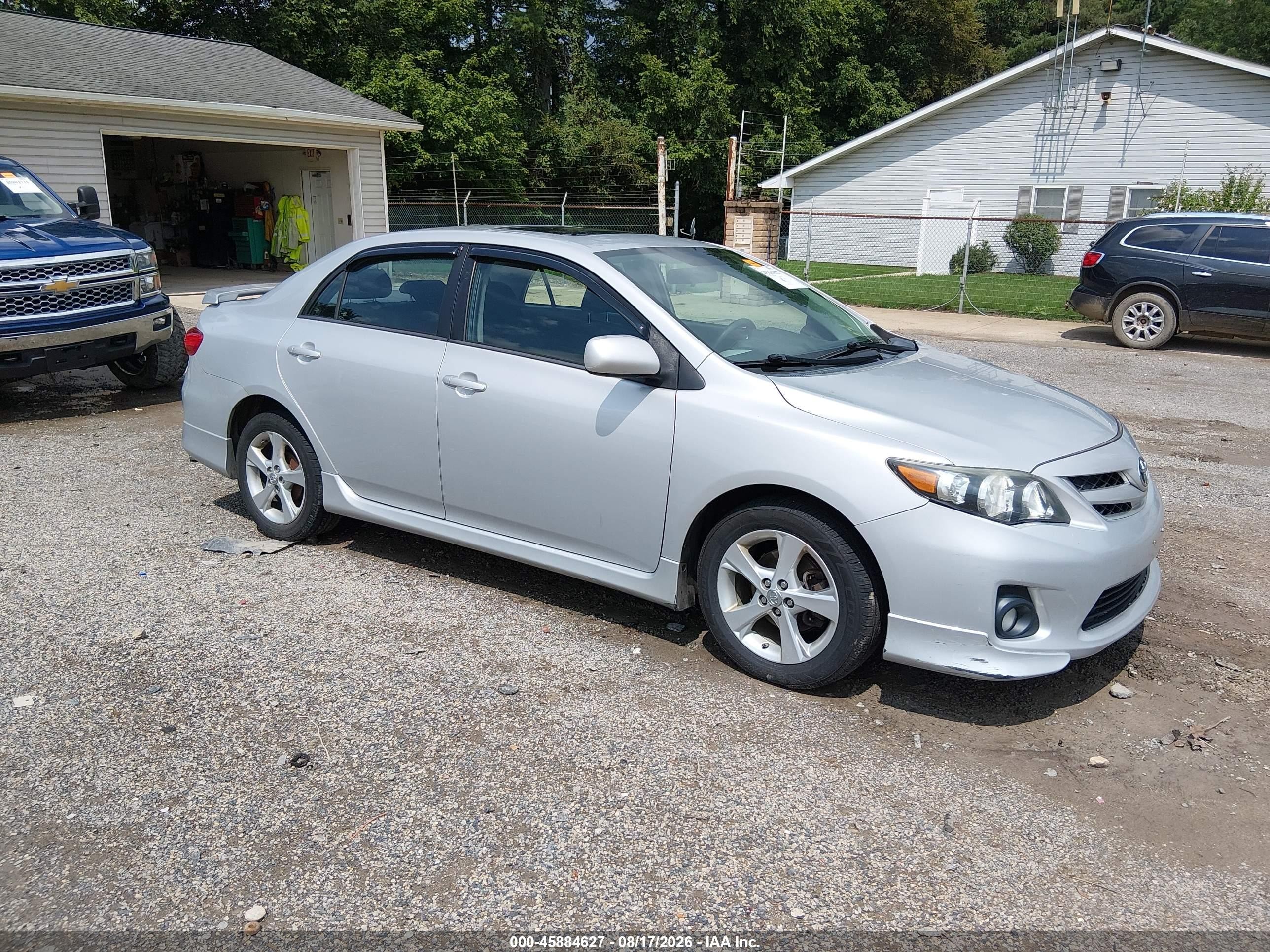 2012 Toyota Corolla S Silver vin: 2T1BU4EE0CC912226