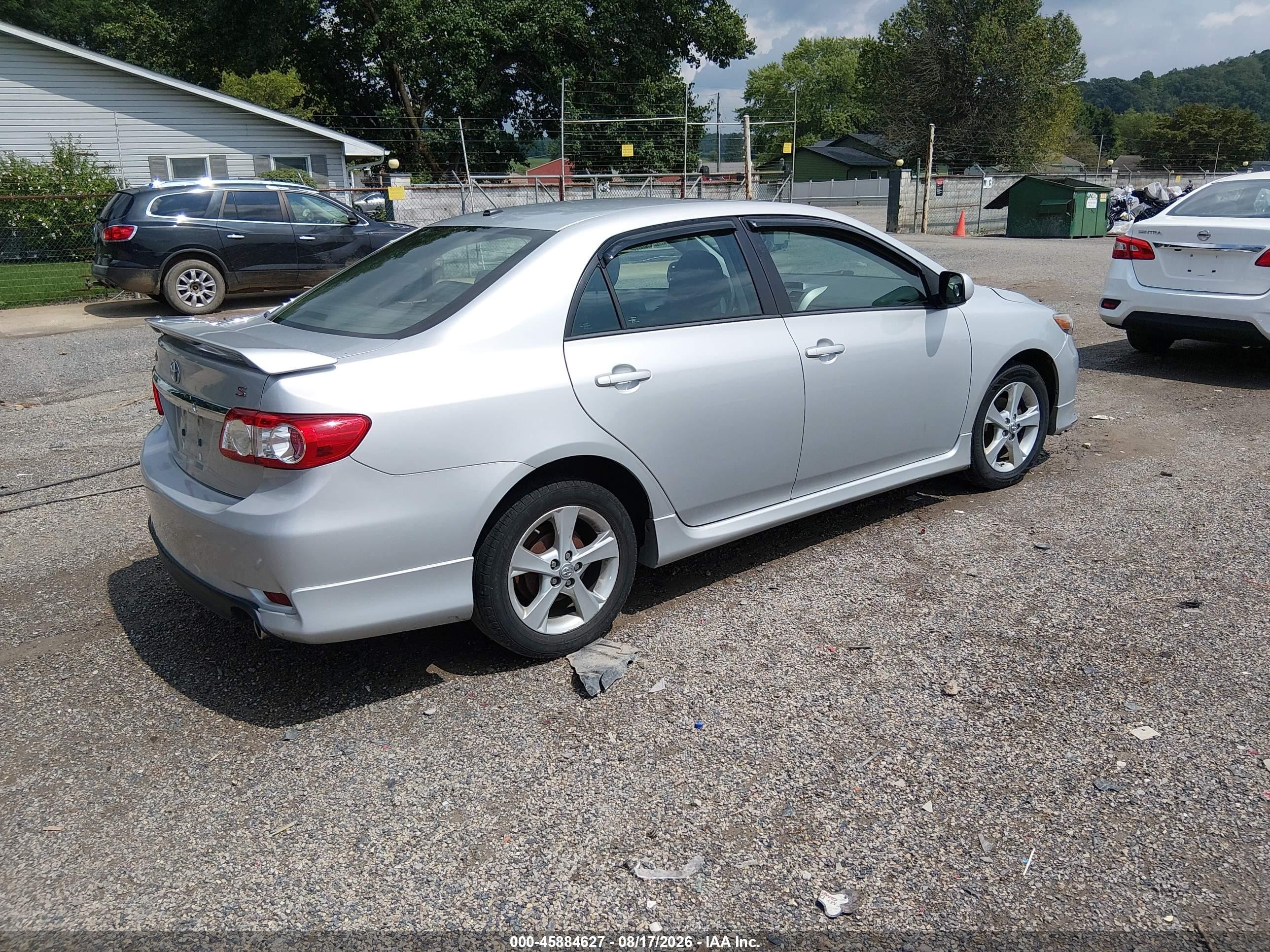 2012 Toyota Corolla S Серебряный vin: 2T1BU4EE0CC912226